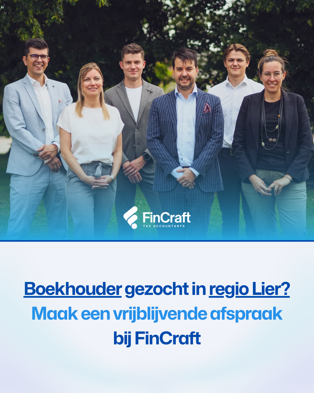 FinCraft Facebook ad: Boekhouder in Lier nodig?