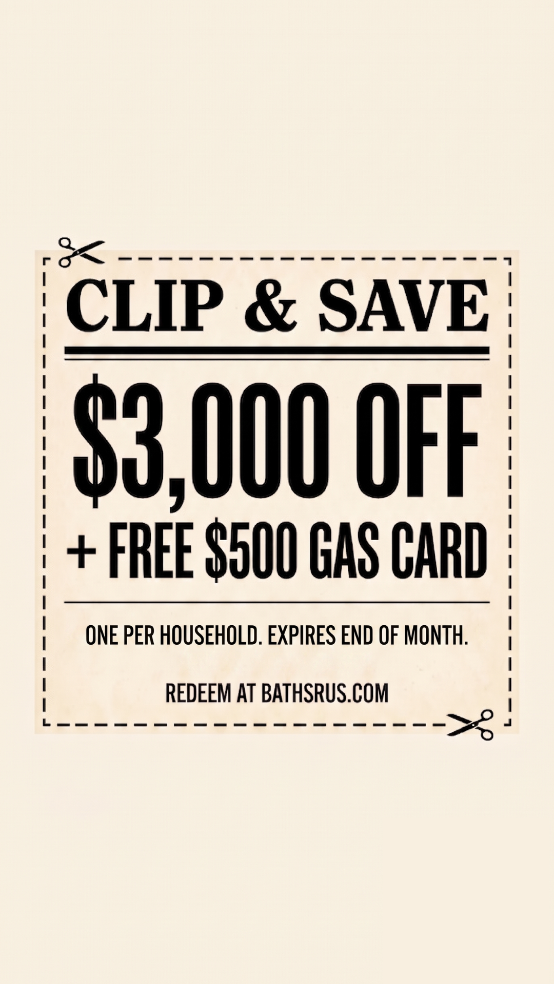 Baths R Us Facebook ad