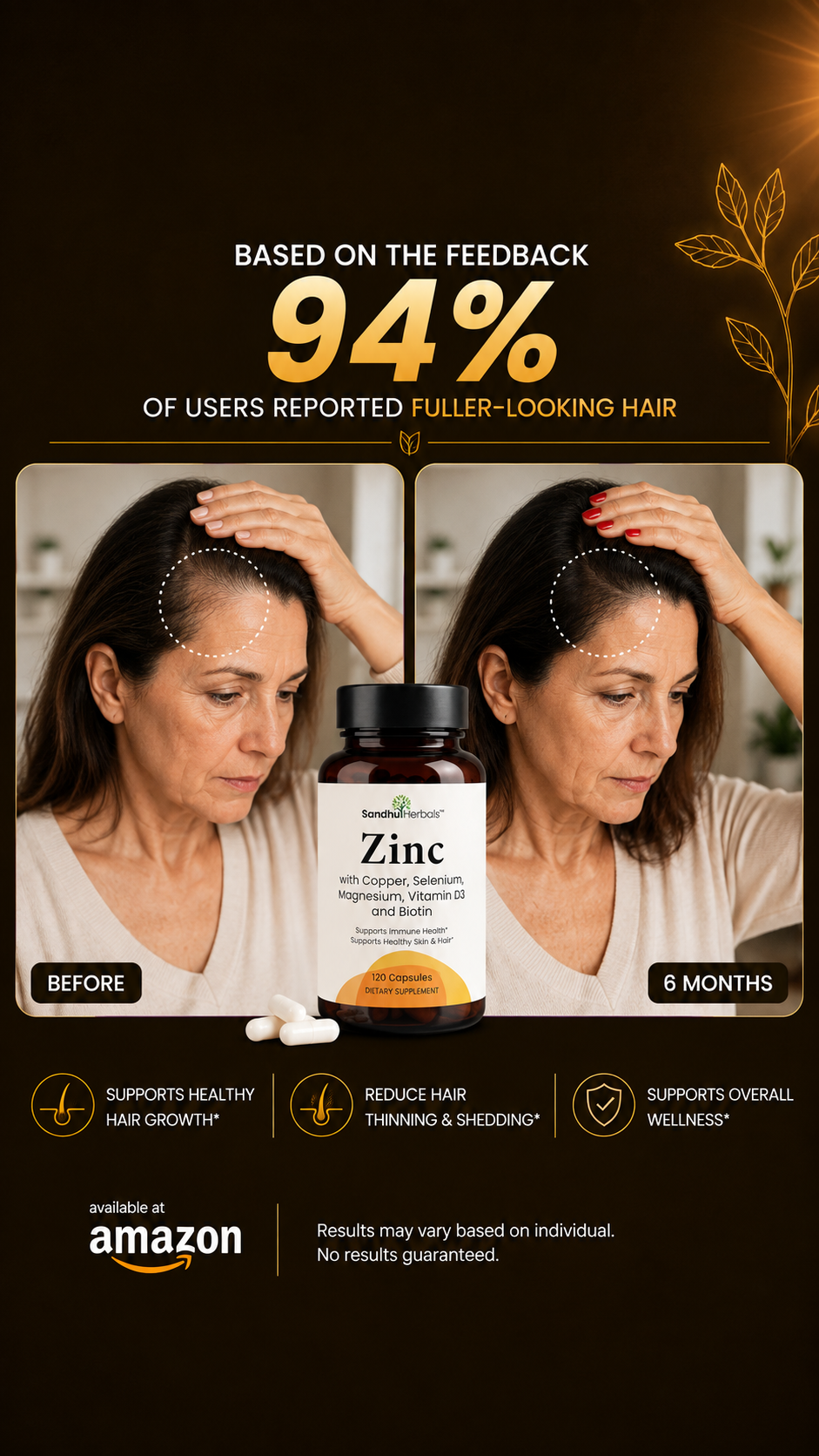 Sandhu Herbals Facebook ad: Your Hair Isn't Thinning From Age, It's Thinning From The…