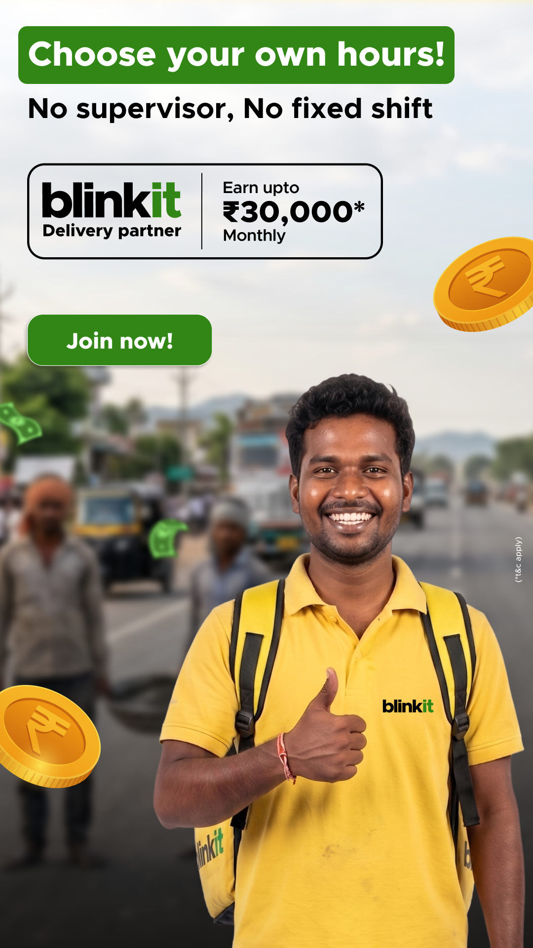 Blinkit Delivery Partners Facebook ad