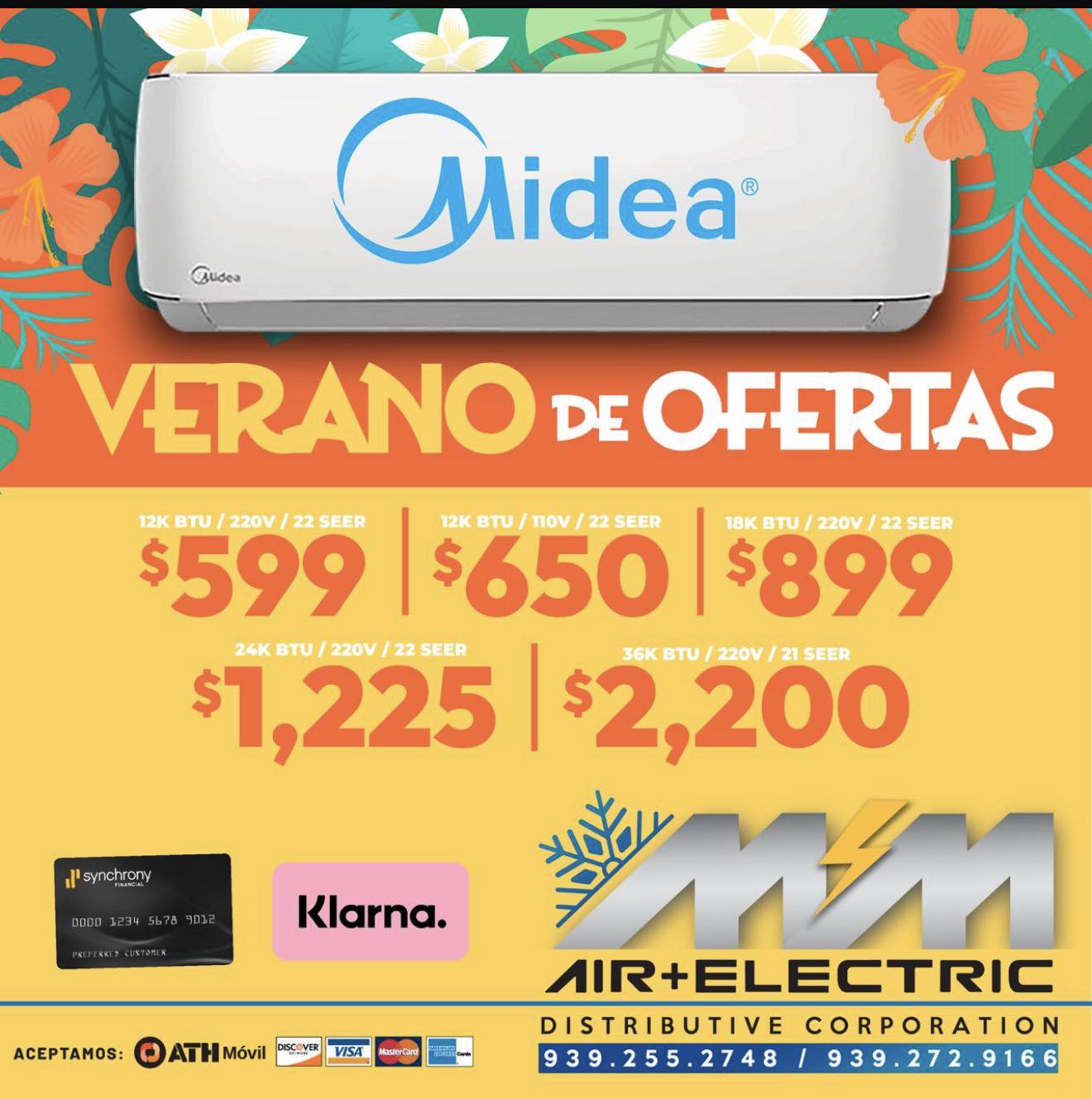 Mm Air Electric Distributive Corp. Facebook ad: ¡VERANO DE OFERTAS llegó para refrescar tu hogar!