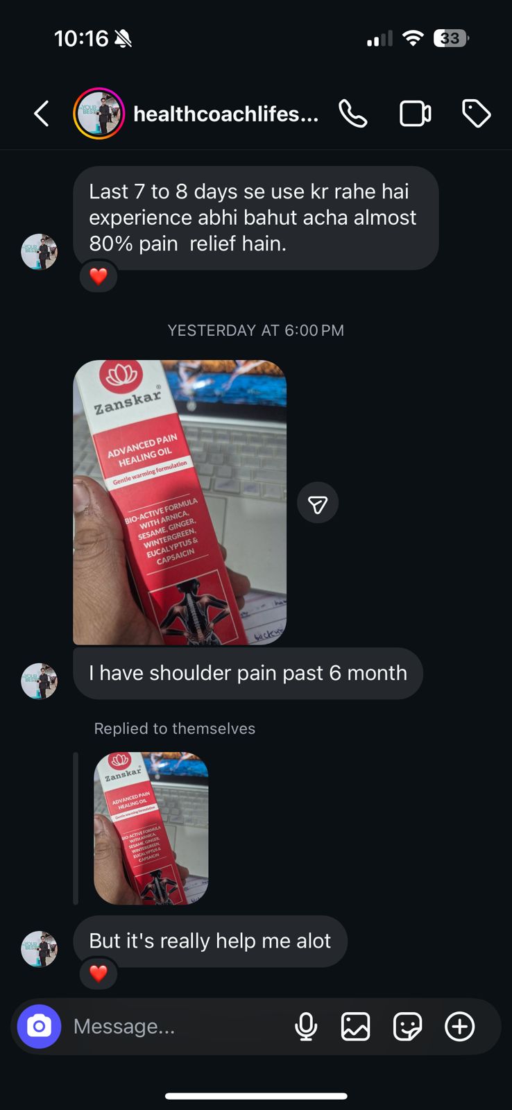 Zanskar: Muscle & Joint Relief Facebook ad