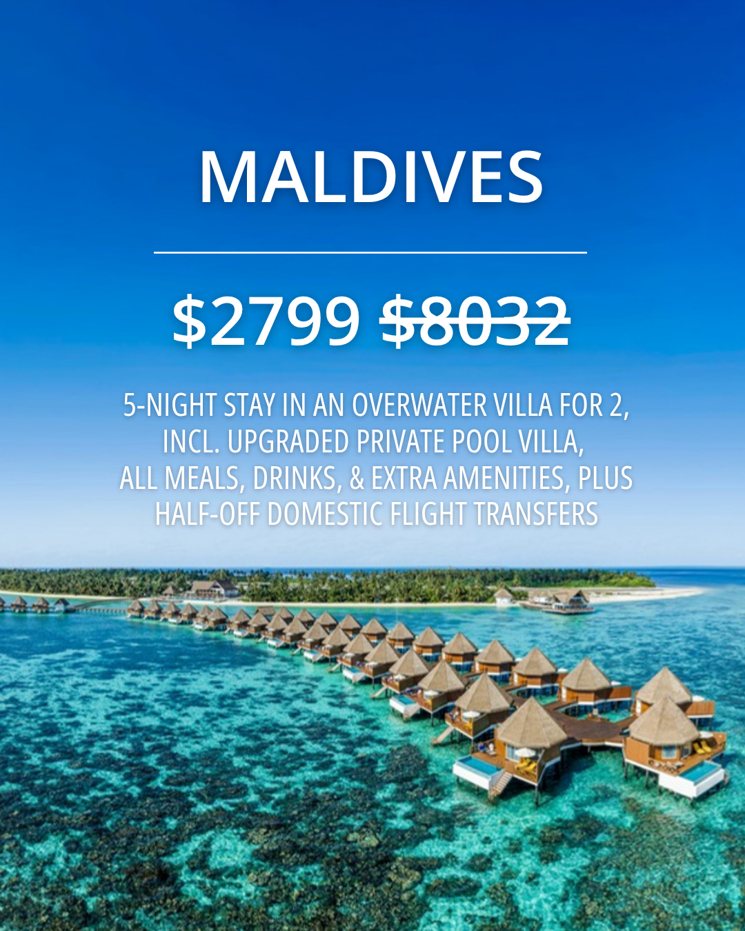Travelzoo Facebook ad: 65% Off Maldives Villa