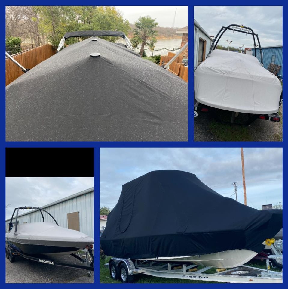 The Upholstery Shop Facebook ad: Protect those boat investments with a new custom…