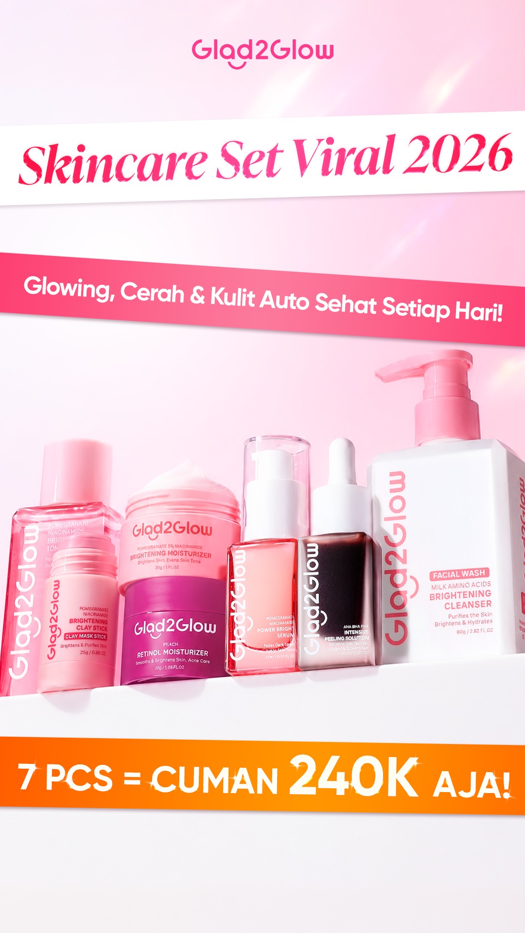Glad 2 Glow Indonesia Facebook ad: Klik & Checkout di Shopee sekarang!