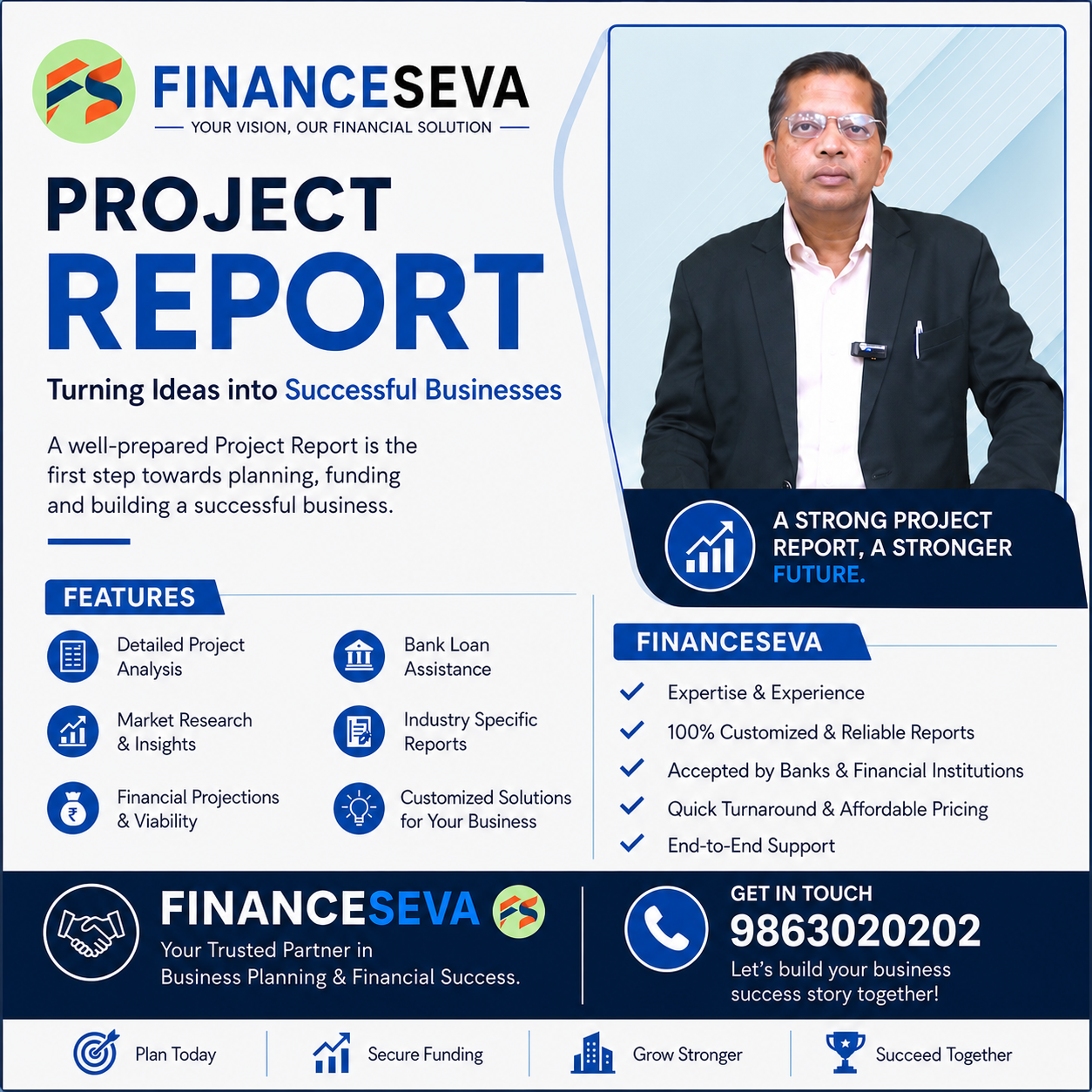 MVN Financial Advisors Private Limited Facebook ad: Project Report & CMA Assistance