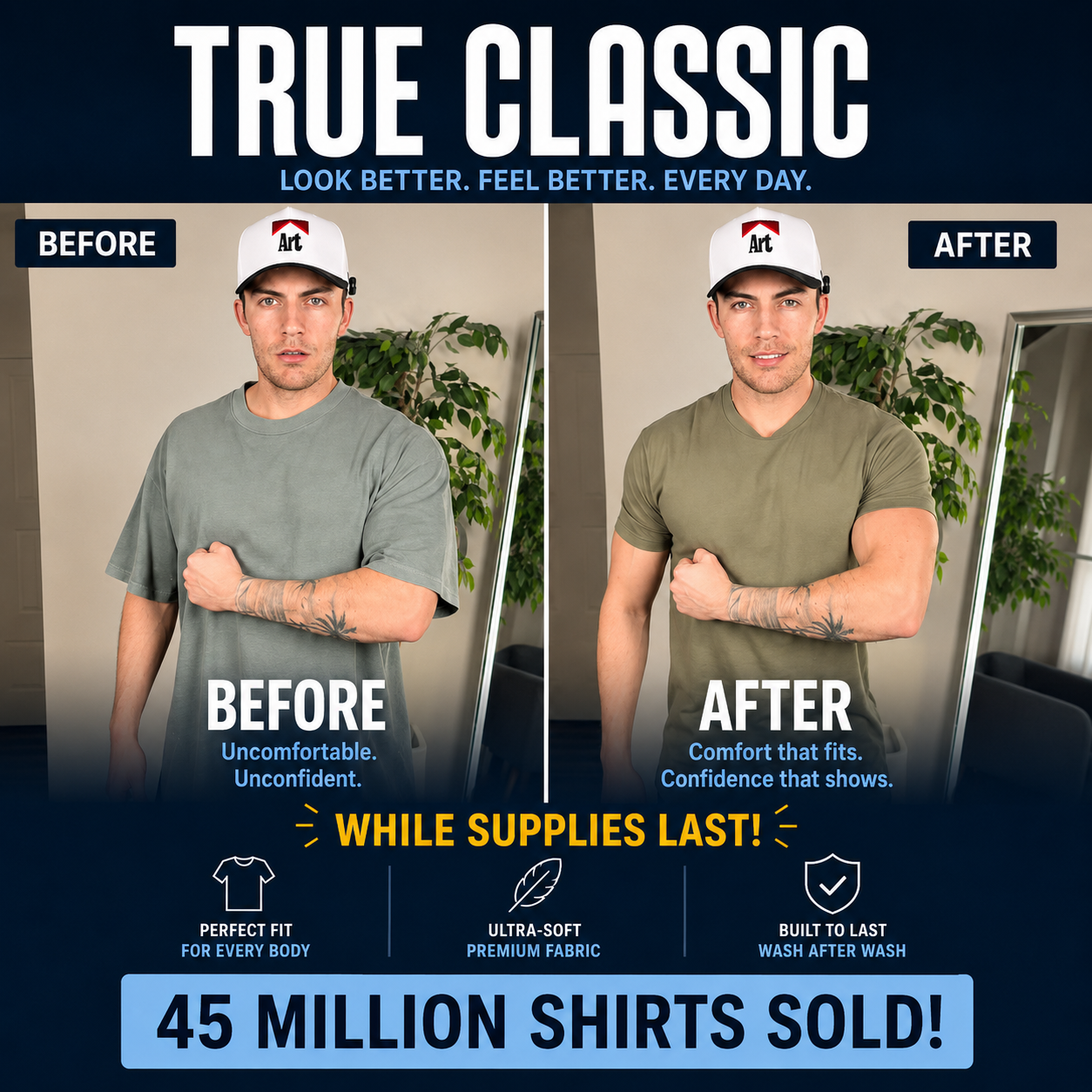 True Classic Facebook ad