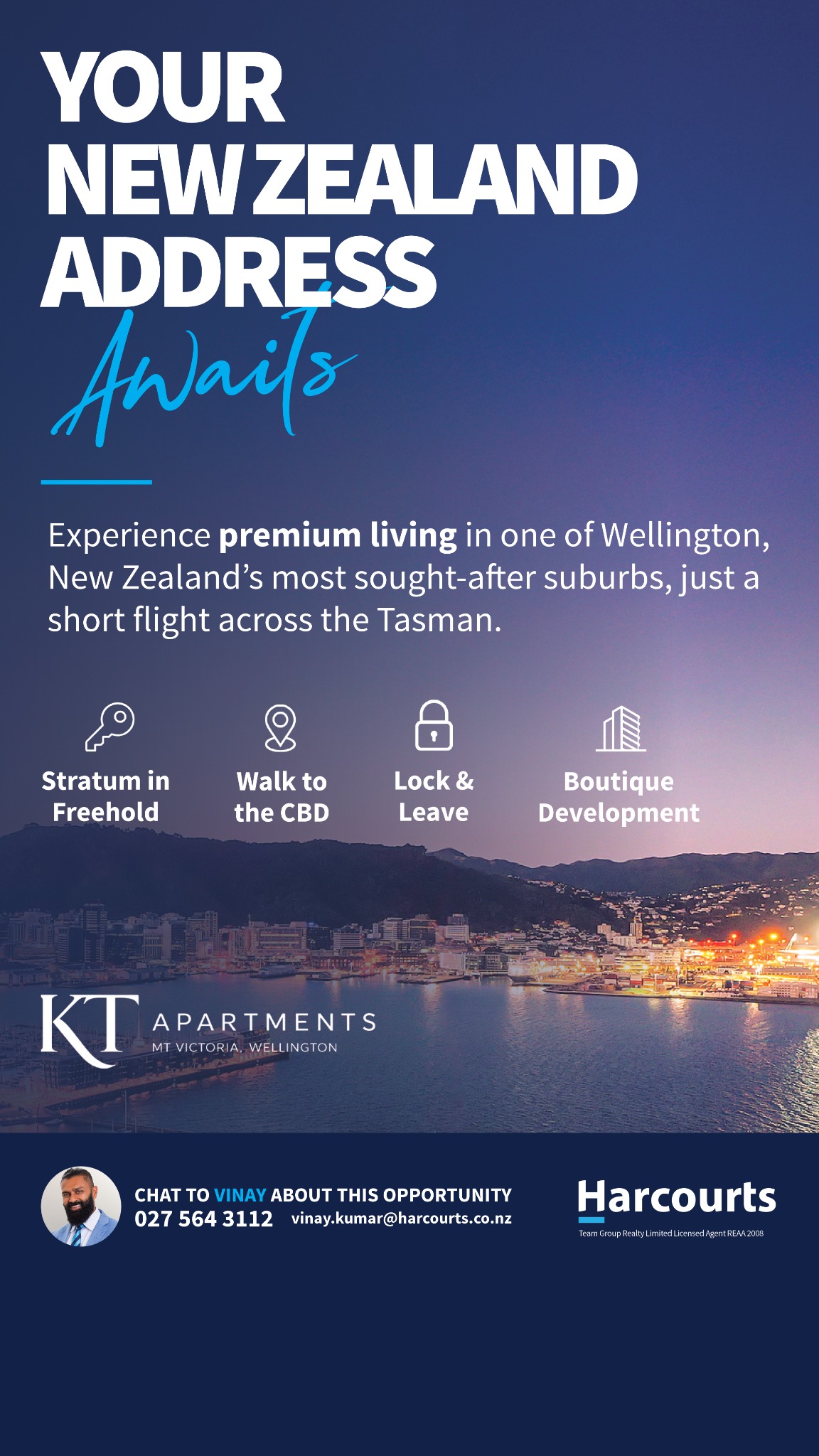 Harcourts Team Group Facebook ad from Aug 4, 2026