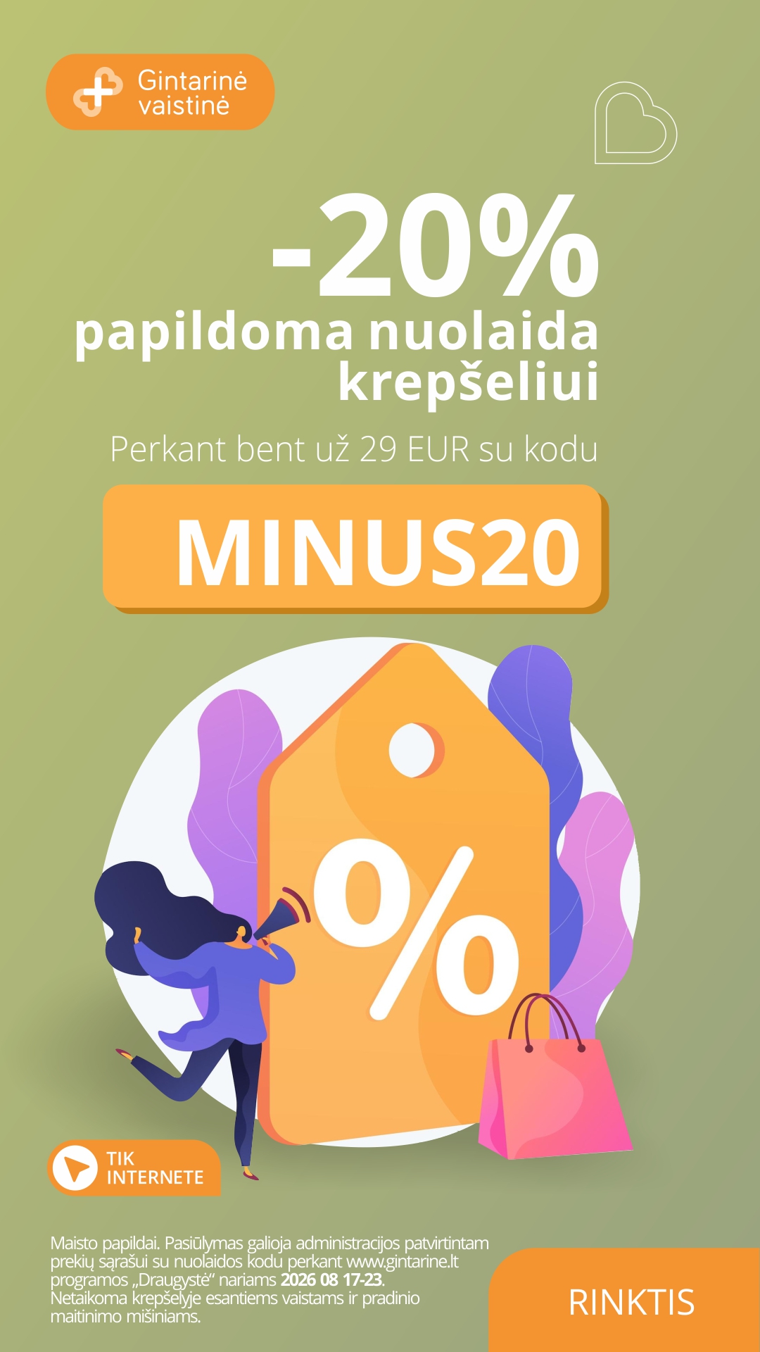 Gintarinė Vaistinė Facebook ad