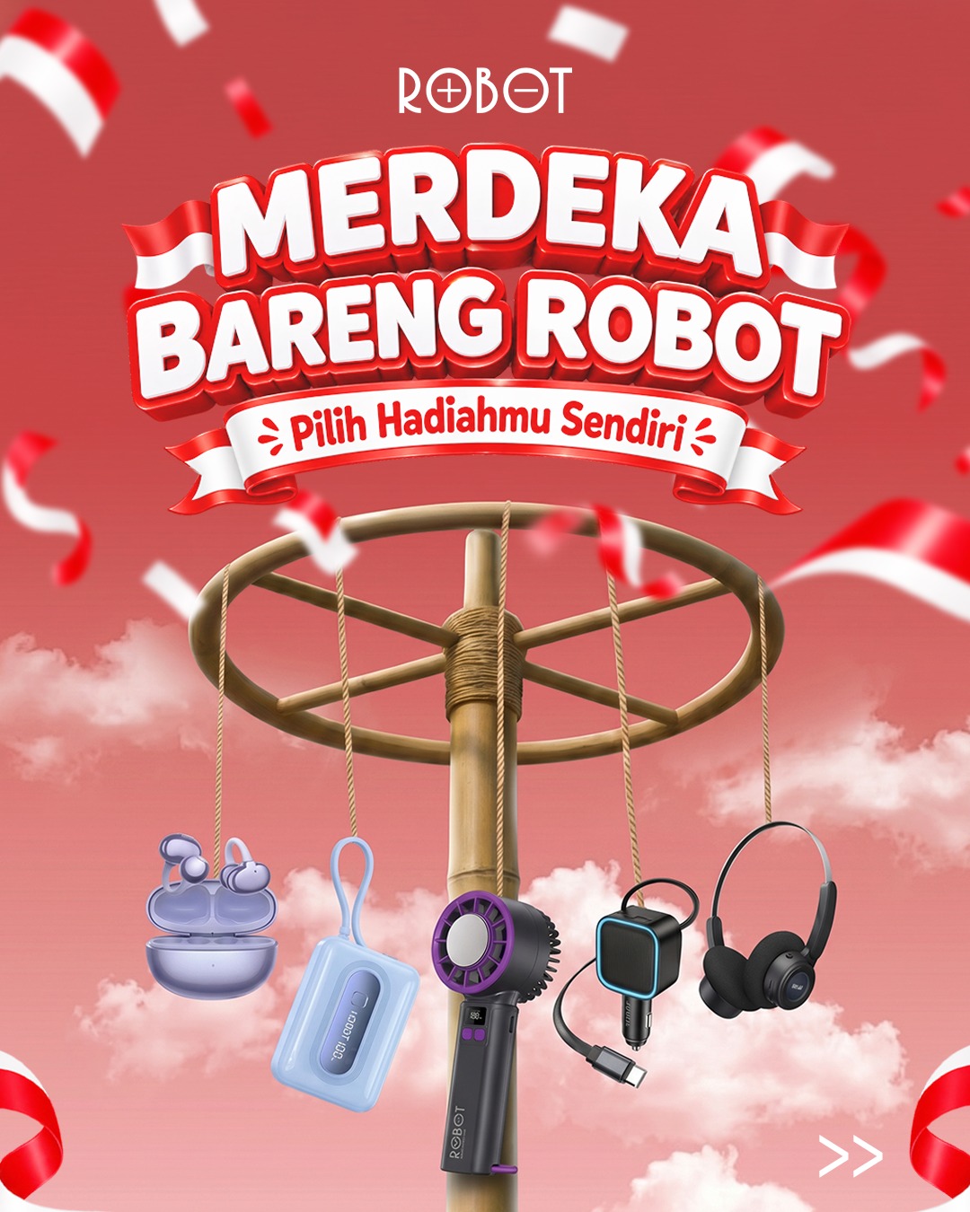 ROBOT Aksesoris Facebook ad: MERDEKA BARENG ROBOT!