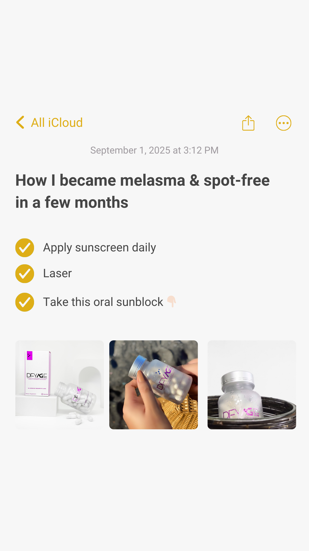 Dfyage Oral Sunblock Facebook ad from Sep 26, 2025