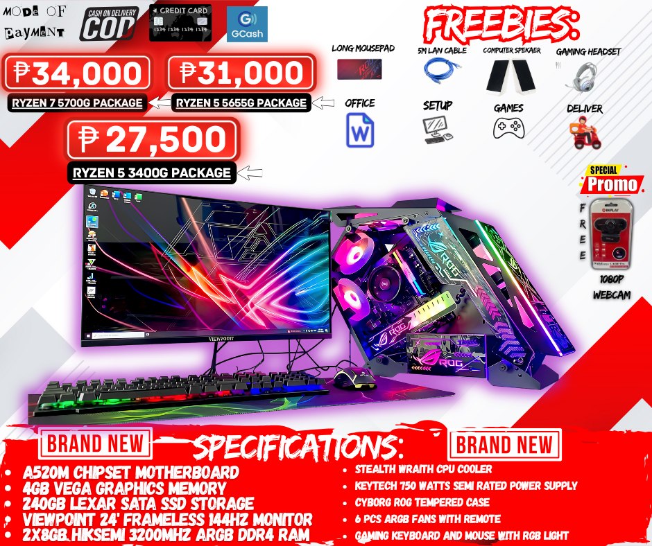R.C.S Computer Set And Accessories Facebook ad: RAINY SEASON PROMO!