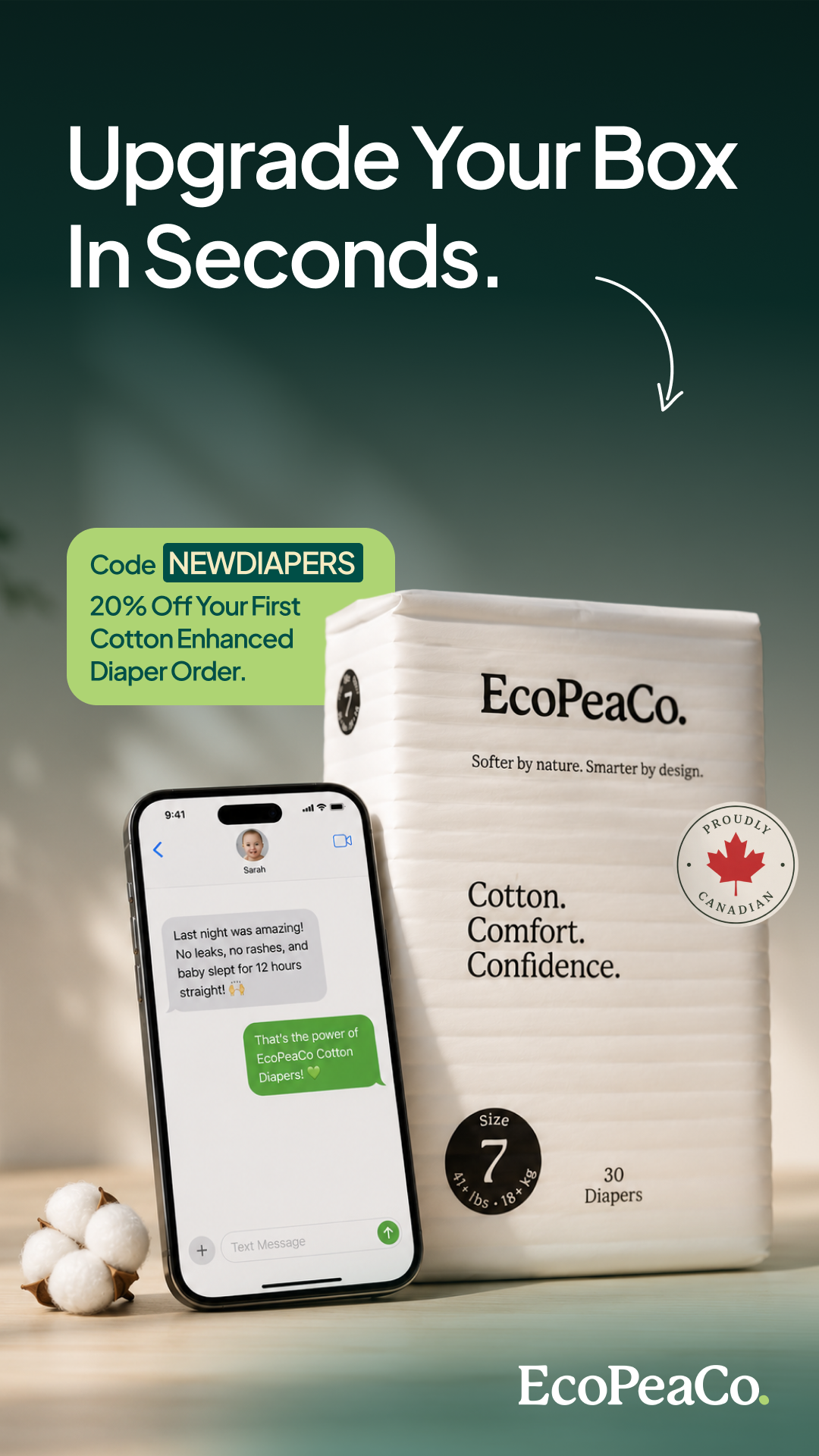 Eco Pea Co. Facebook ad from Aug 12, 2026