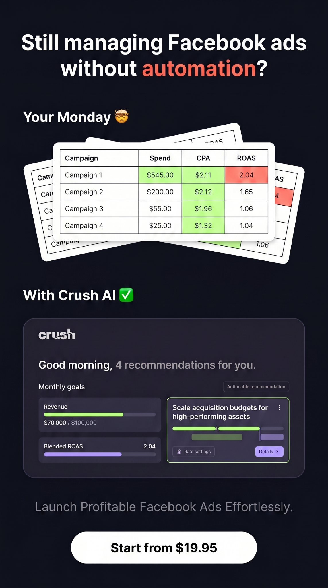trycrush.ai Facebook ad