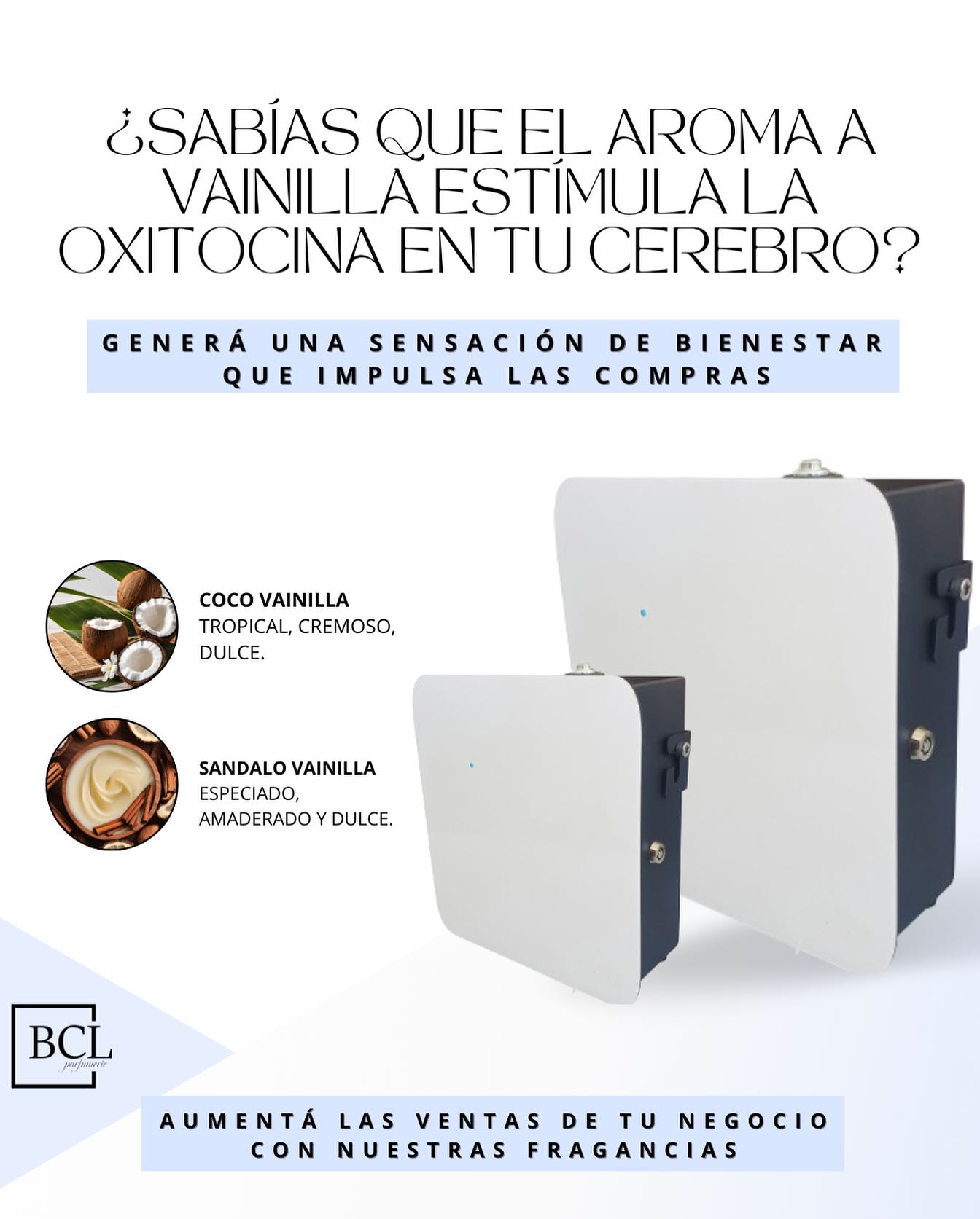 BCL Parfumerie Facebook ad: ¿Sabías que el aroma a vainilla estímula la…
