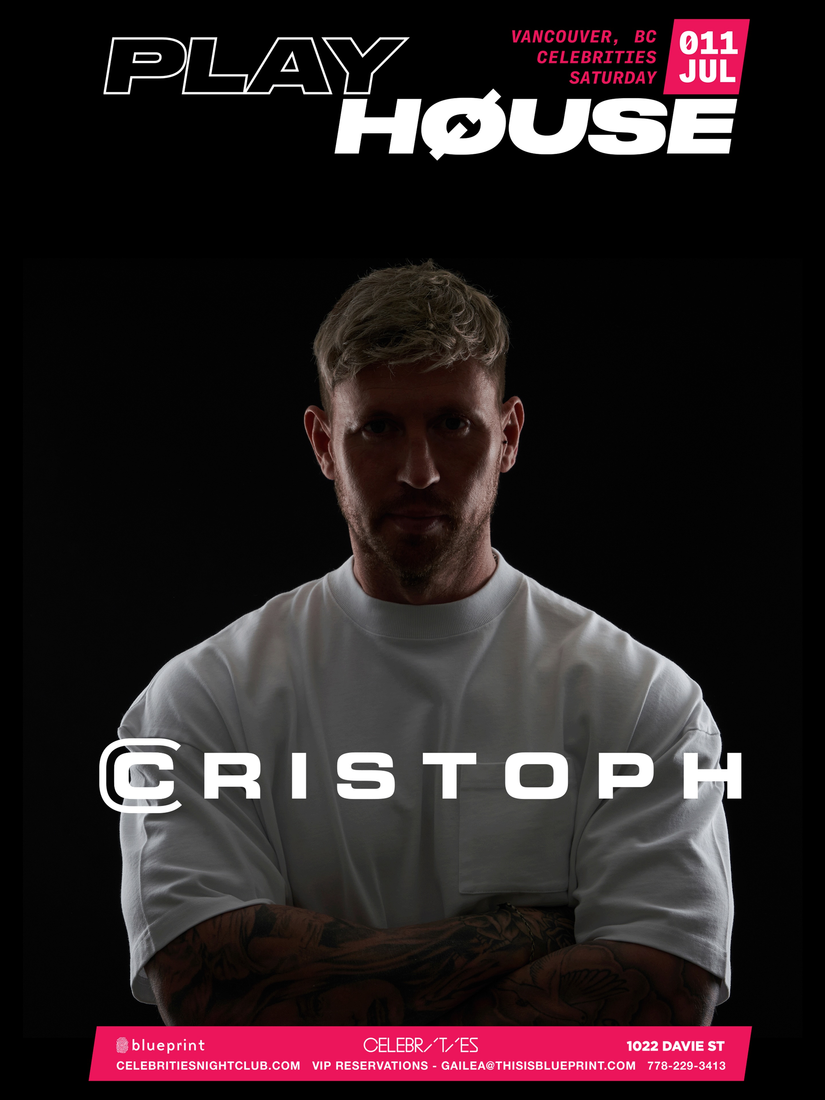 Celebrities Nightclub Facebook ad: Tickets for Playhouse Pres: Cristoph