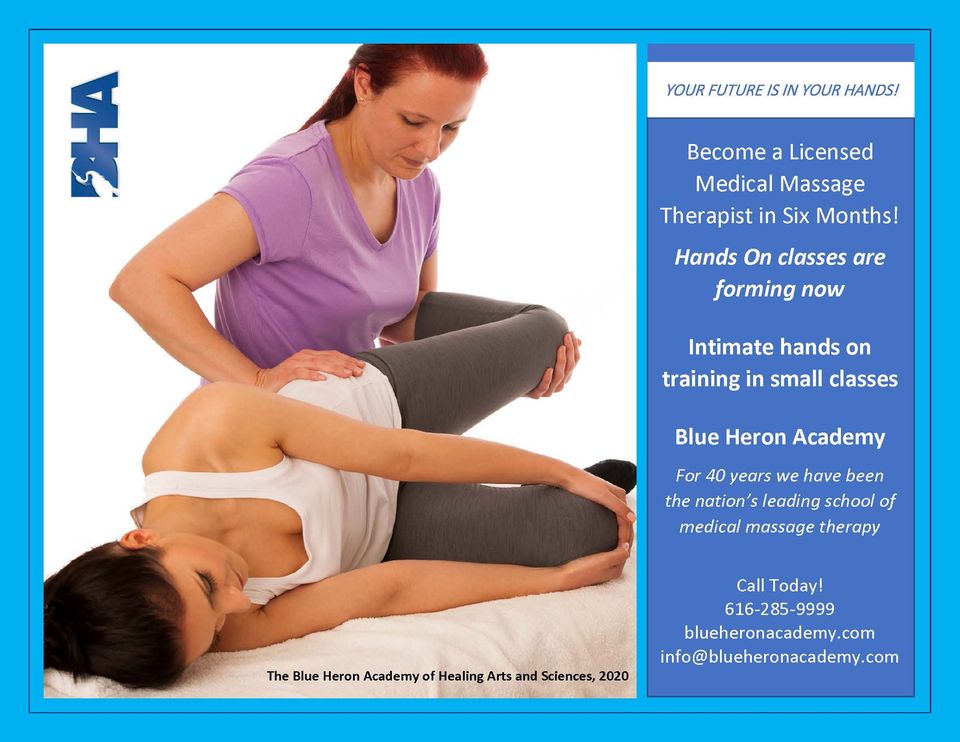 Blue Heron Academy of Healing Arts & Sciences Facebook ad: Looking for a low-cost, fast-track career training program?