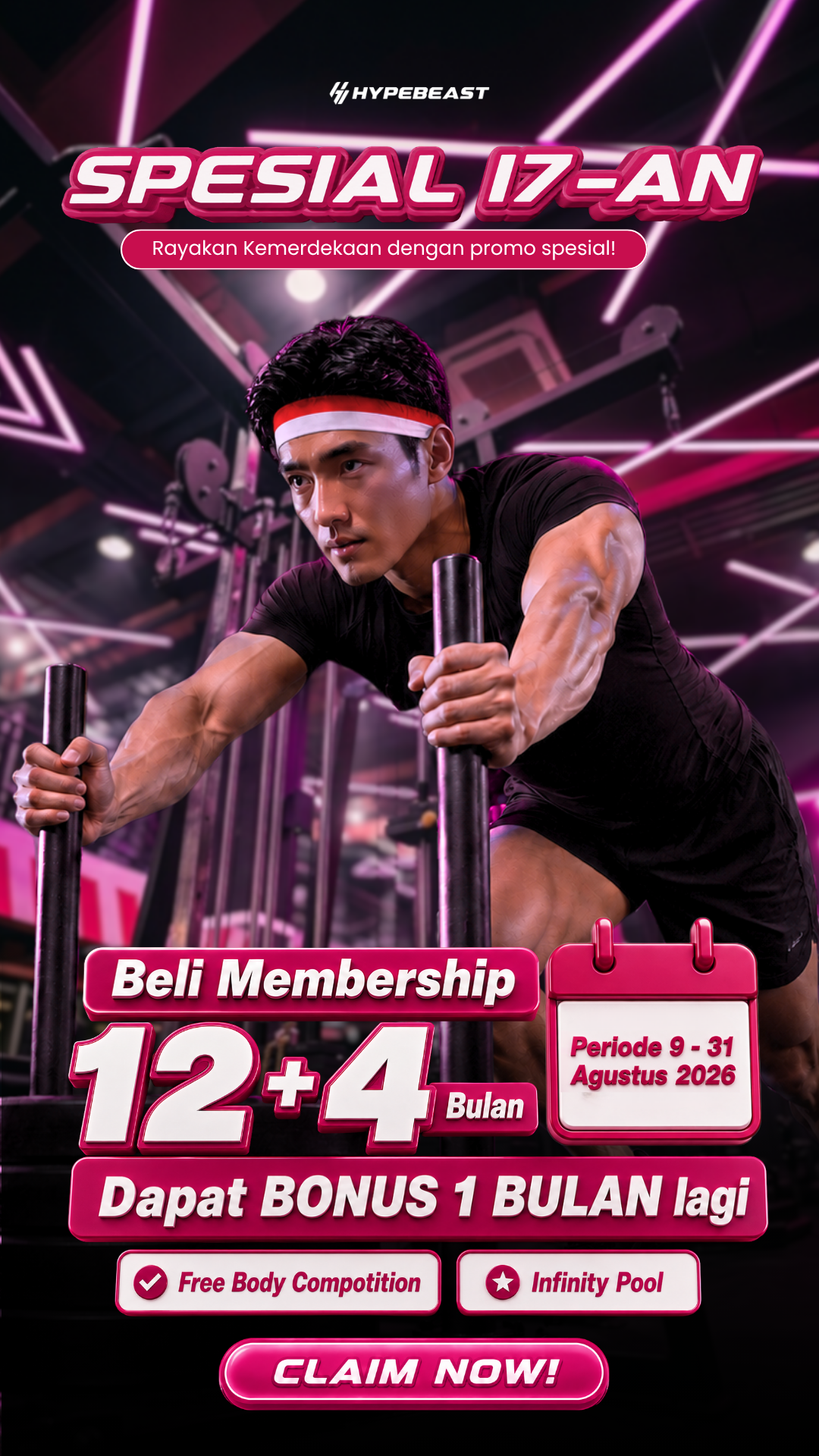Hypebeast GYM Merr Facebook ad from Aug 17, 2026