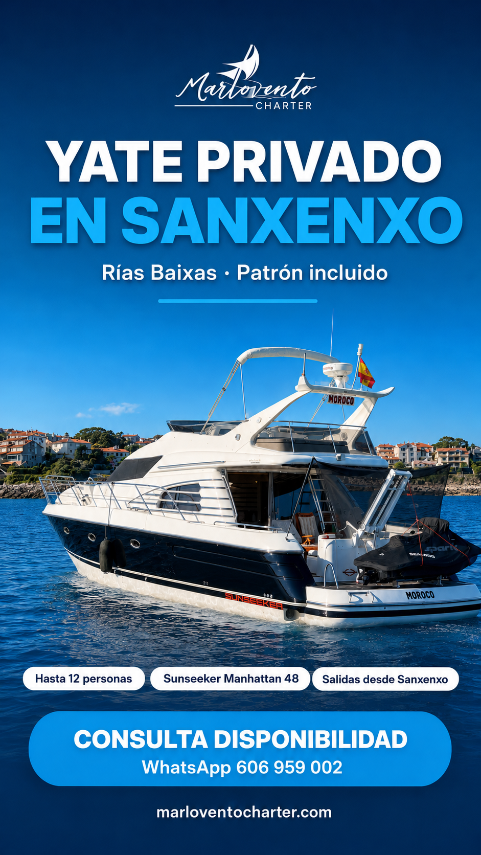 MarloventoCharter Sanxenxo Facebook ad from Jun 26, 2026