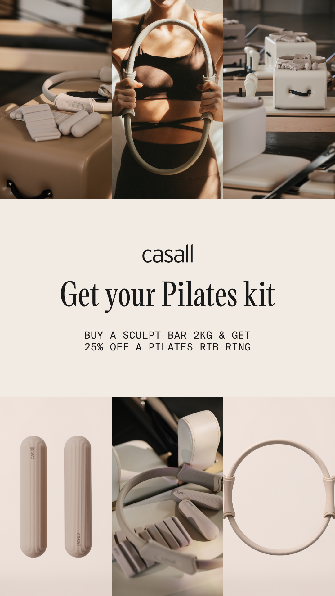 Casall Facebook ad: Complete Your Pilates Practice