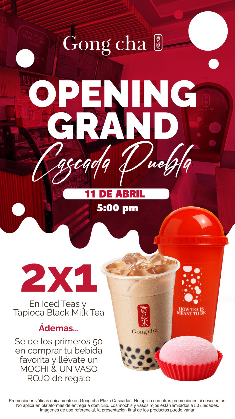 Gong Cha México Facebook ad: Todos en Puebla ya están presumiendo su bubble…
