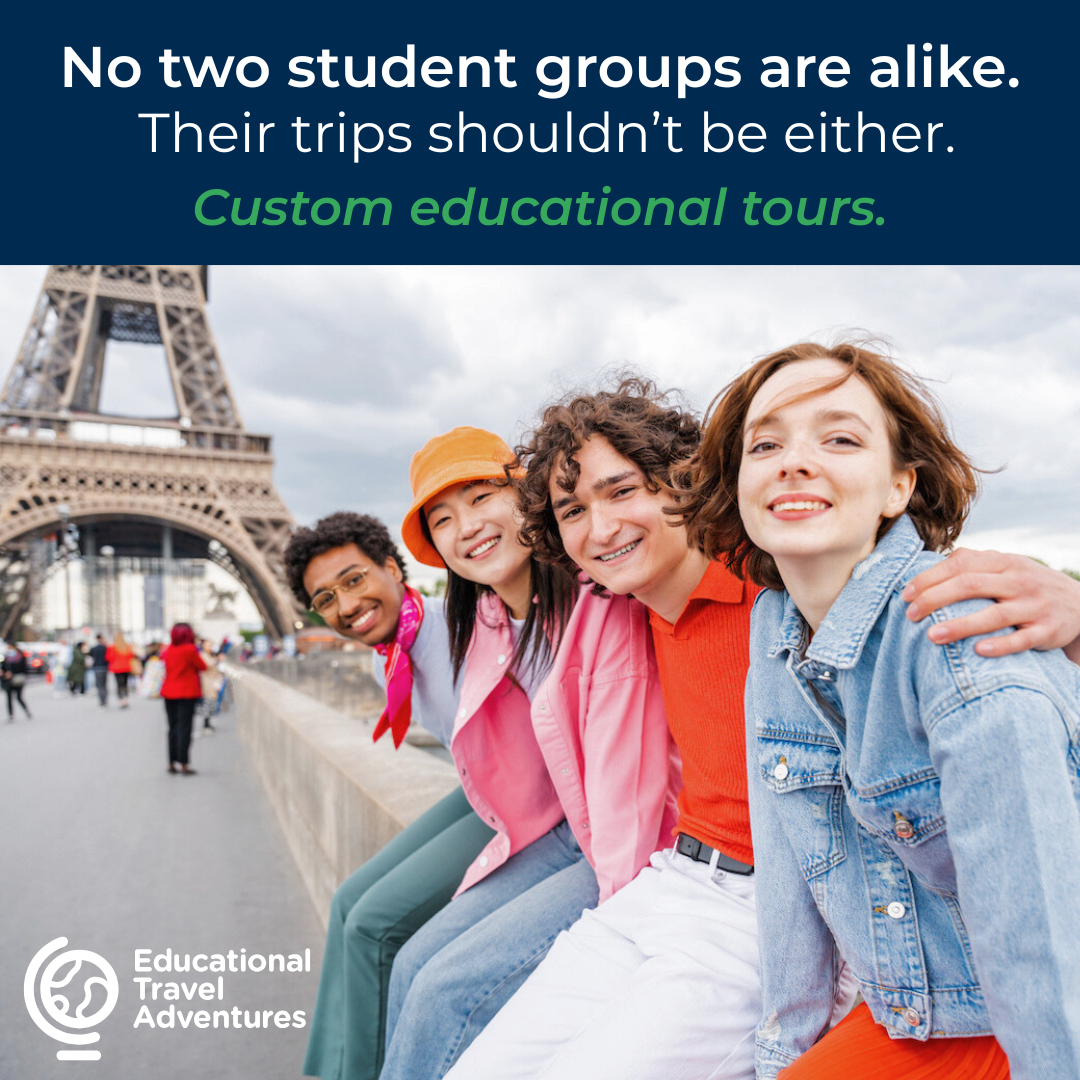 Educational Travel Adventures Facebook ad from Sep 4, 2025