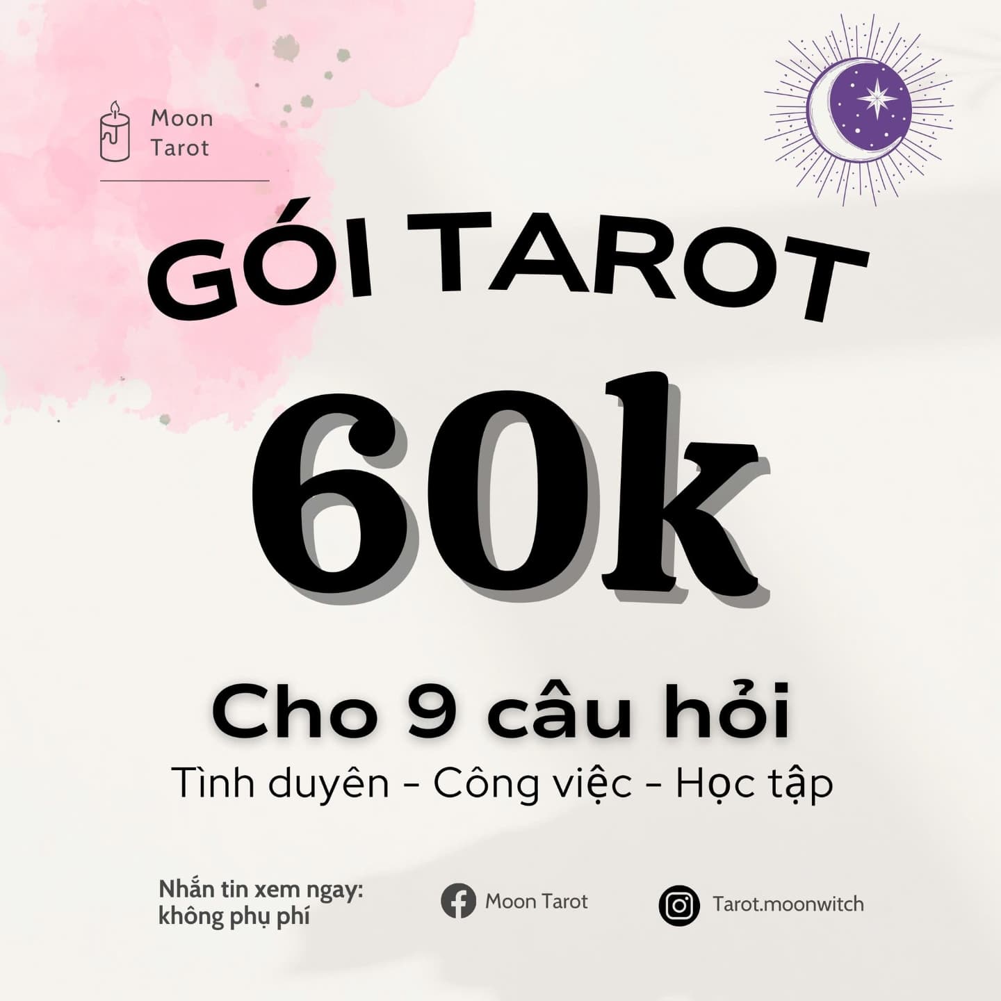Moon Tarot Facebook ad