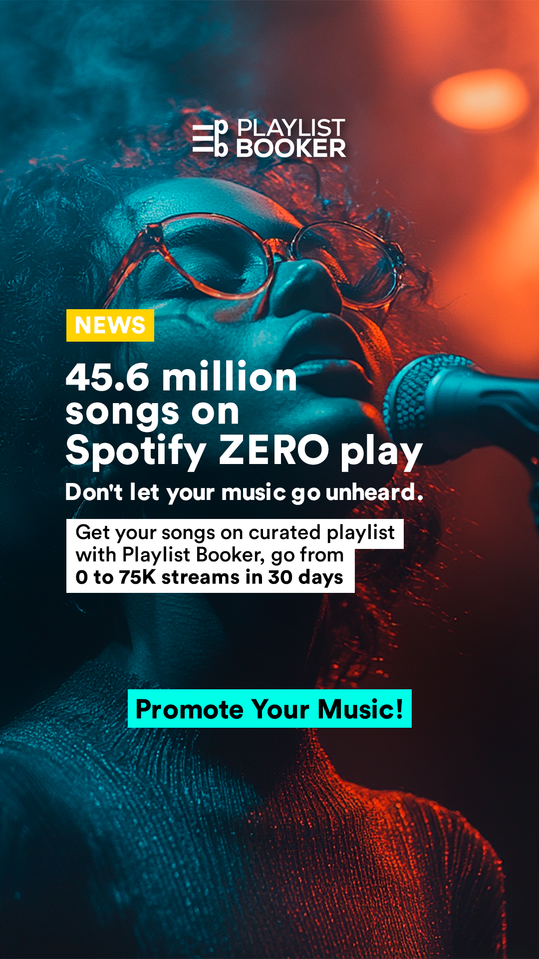 Playlist Booker Facebook ad
