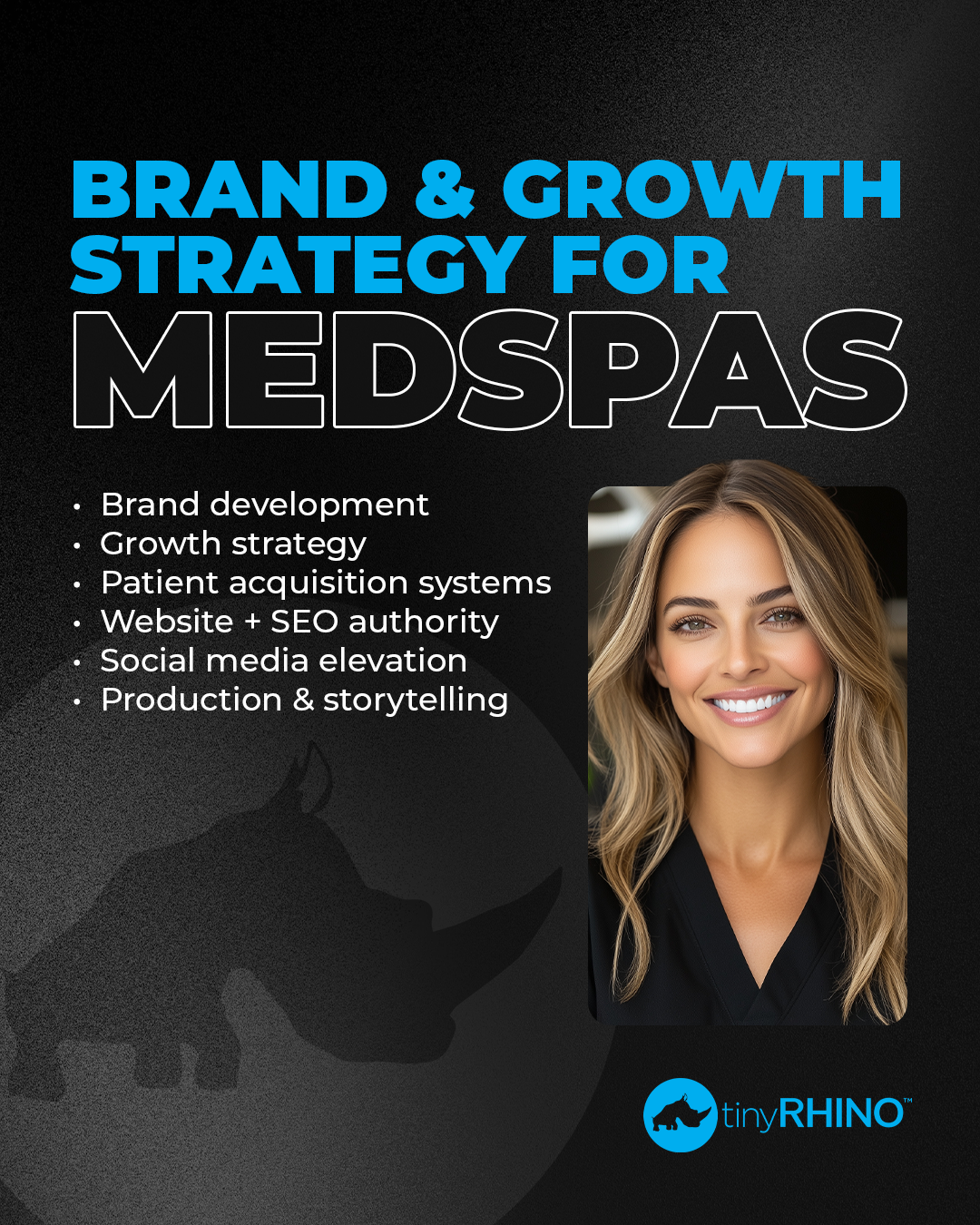 tinyRHINO Facebook ad: Attract the right patients and support consistent growth.