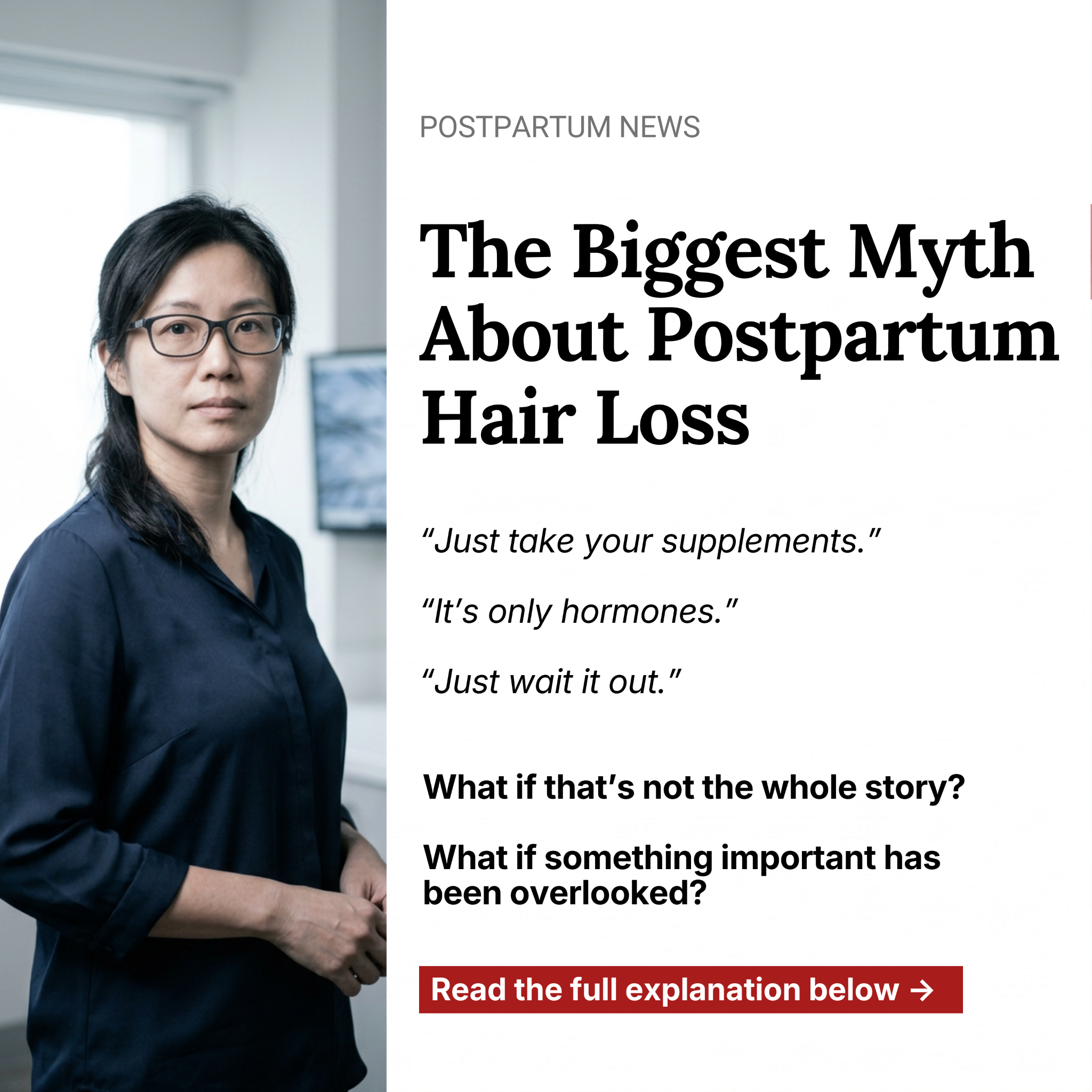 Bara'a Herbal Facebook ad: Your postpartum shedding isn't just hormones, read more here