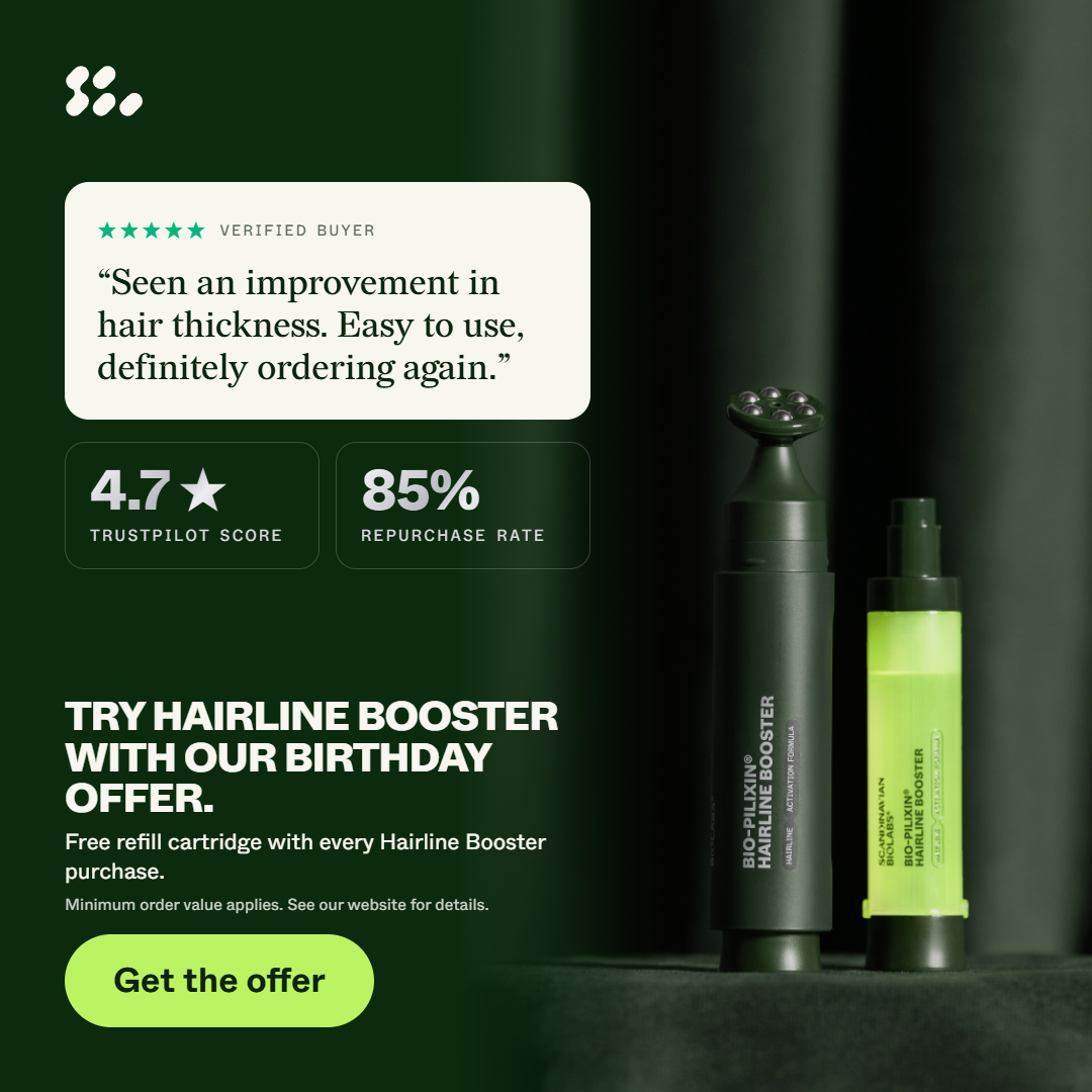 Scandinavian Biolabs Facebook ad: Add a Booster, Get a Cartridge Free