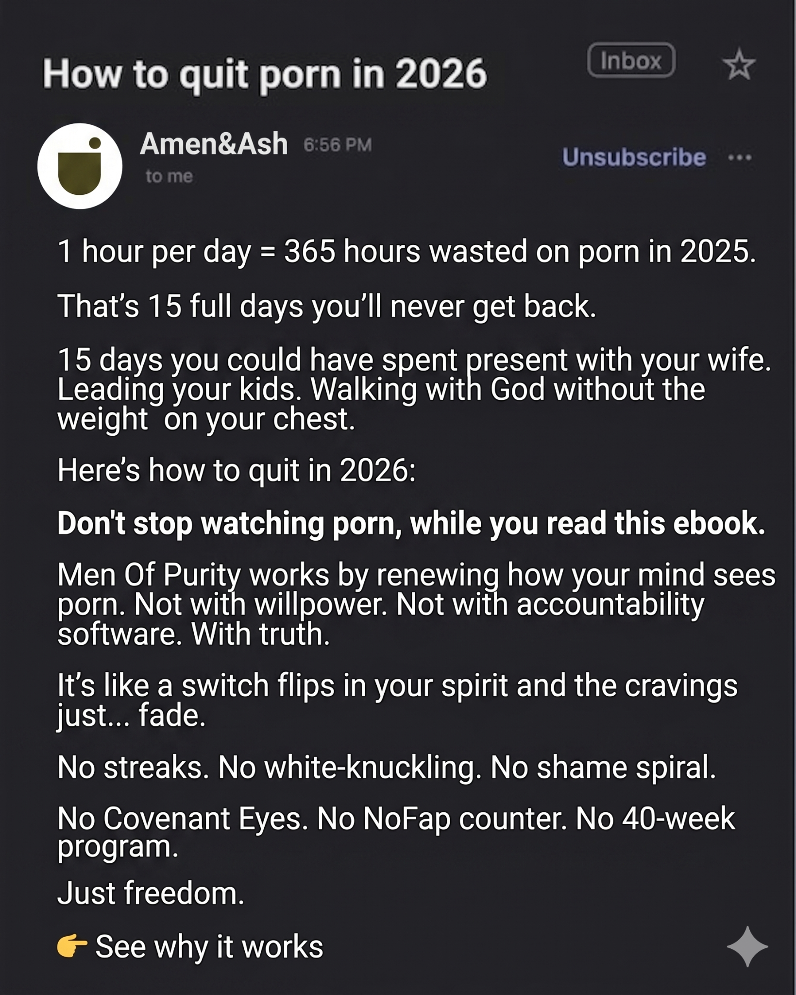 Amen & Ash Facebook ad
