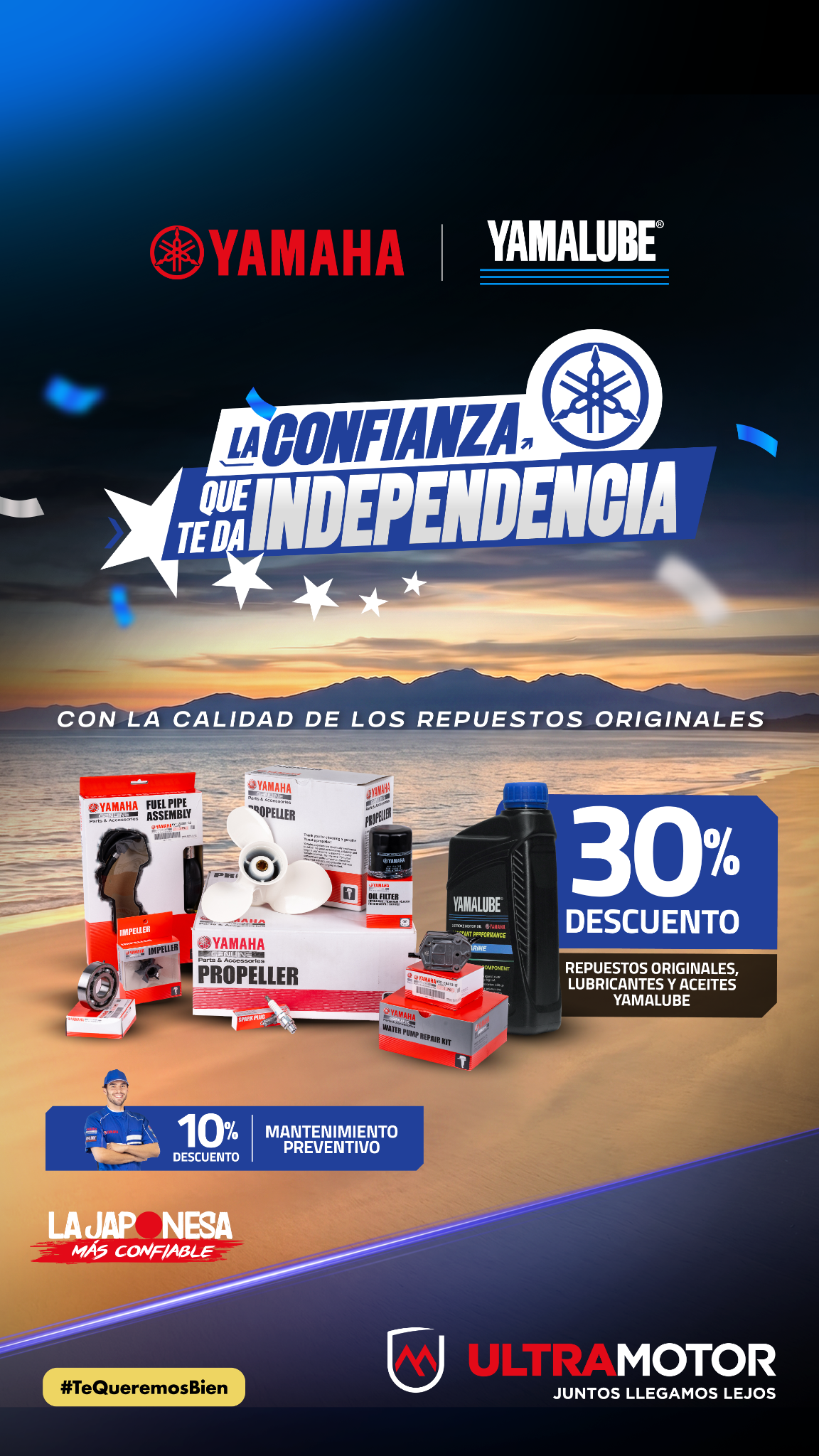 Yamaha Ultramotor Honduras Facebook ad: Dale a tu Yamaha el cuidado que merece.