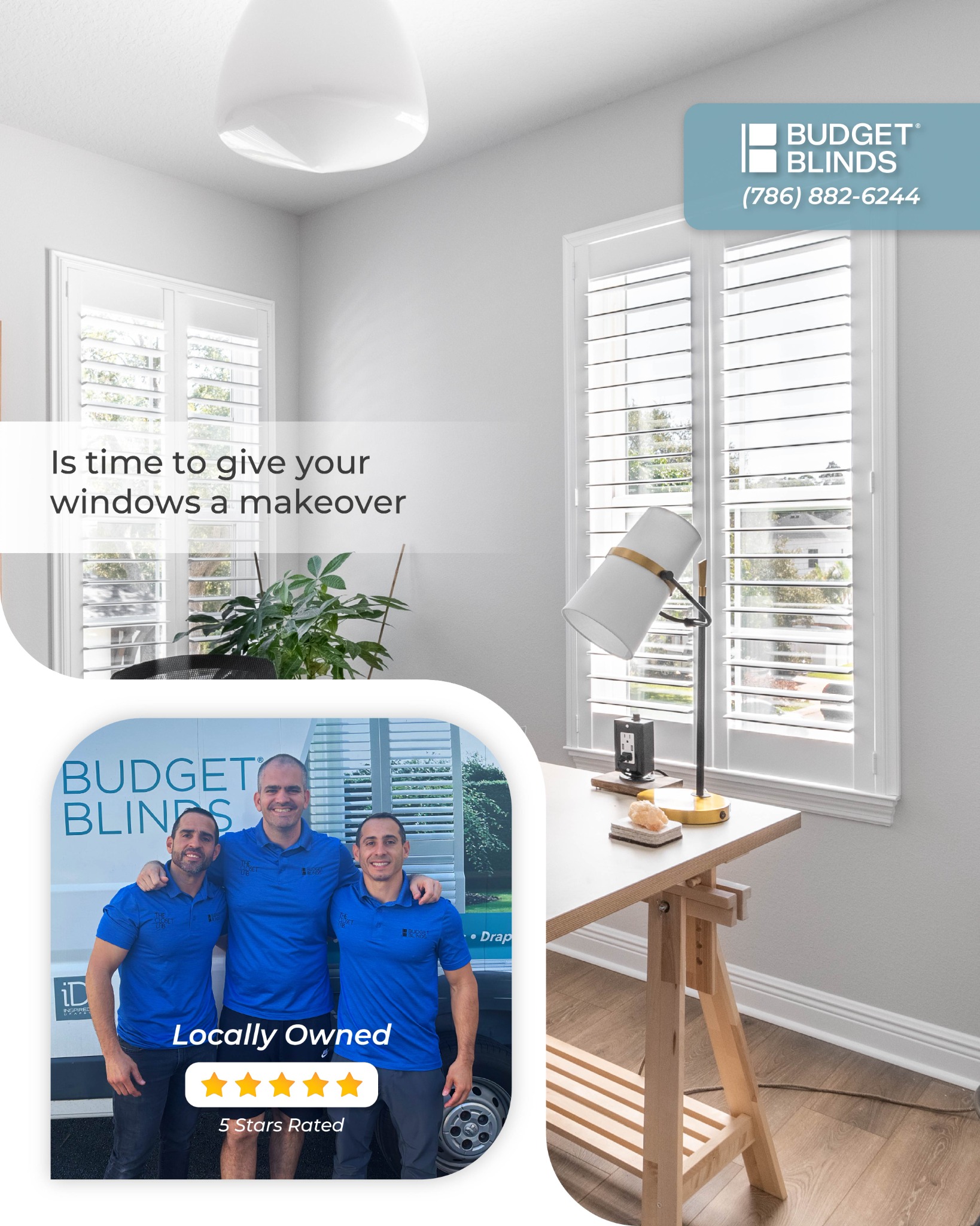 Budget Blinds Pinecrest and Coral Gables Facebook ad