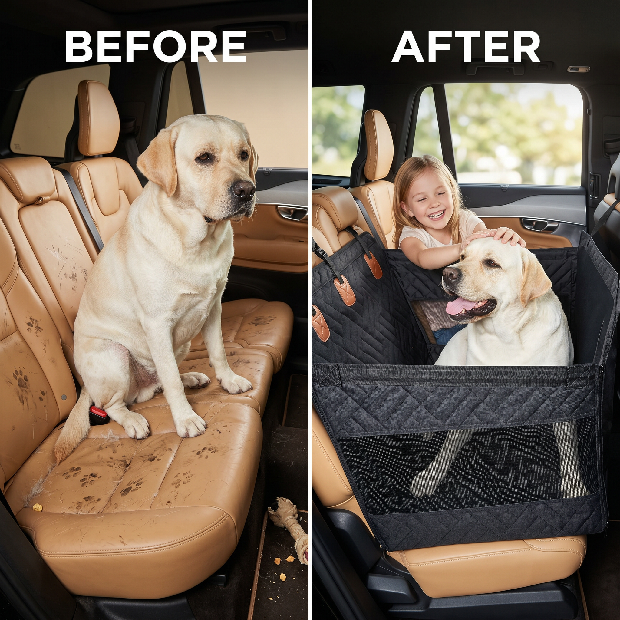 UrbanPetshop Facebook ad: Keep Your Car Clean & Your Dog Happy