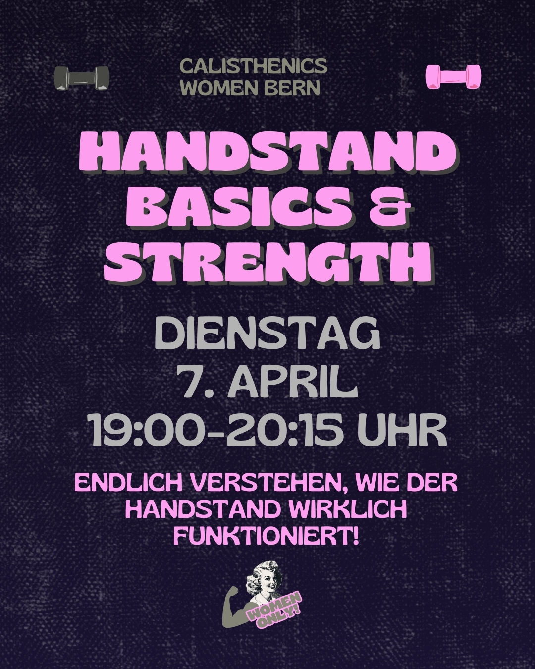 calisthenicswomenbern Facebook ad: ENDLICH VERSTEHEN, WIE DER HANDSTAND WIRKLICH FUNKTIONIERT!