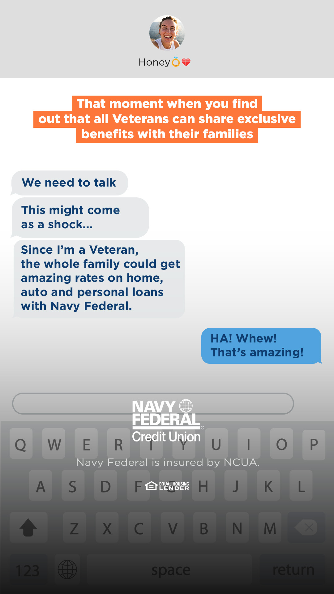 Navy Federal Credit Union Facebook ad