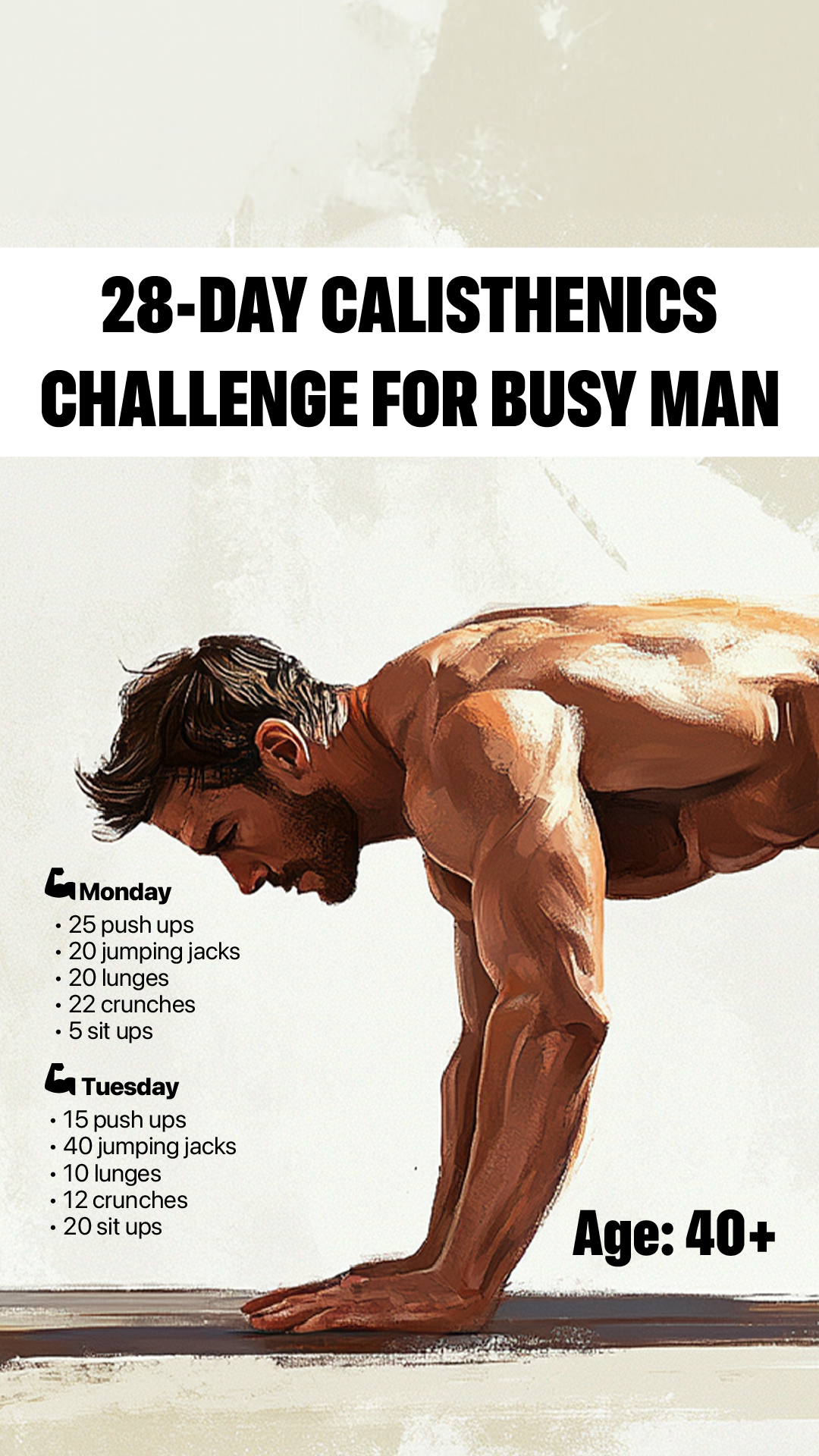 28 Day Challenge - Calisthenics Facebook ad