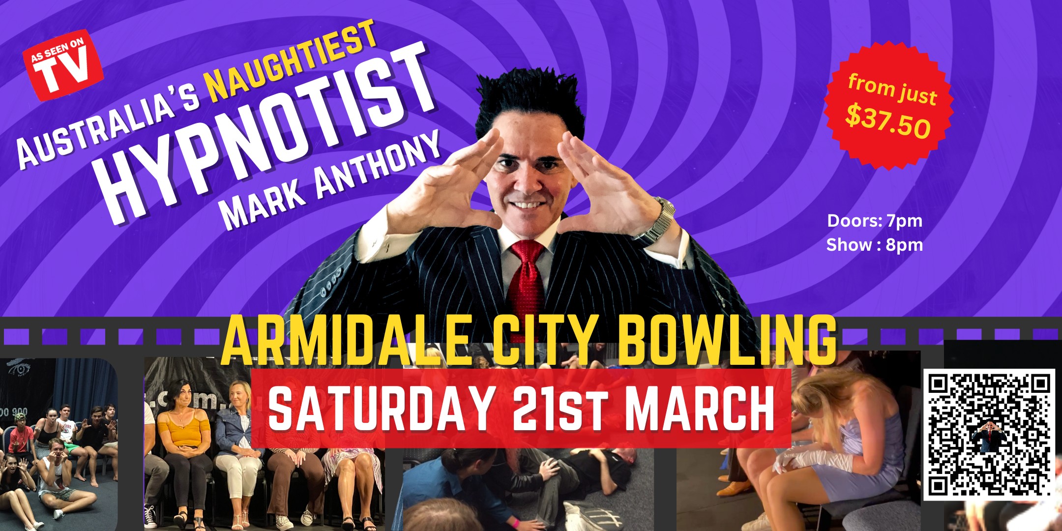 Hypnotist Mark Anthony Facebook ad: Mark Anthony Events