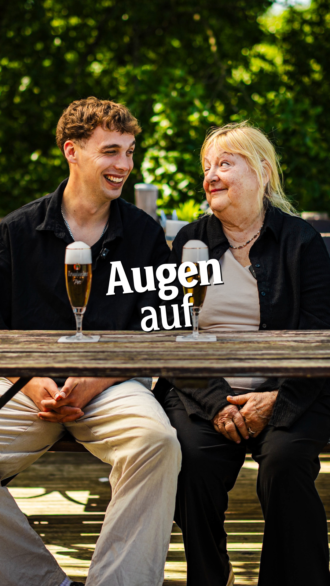 Krombacher Facebook ad: Uschi? Laut? Neeee!