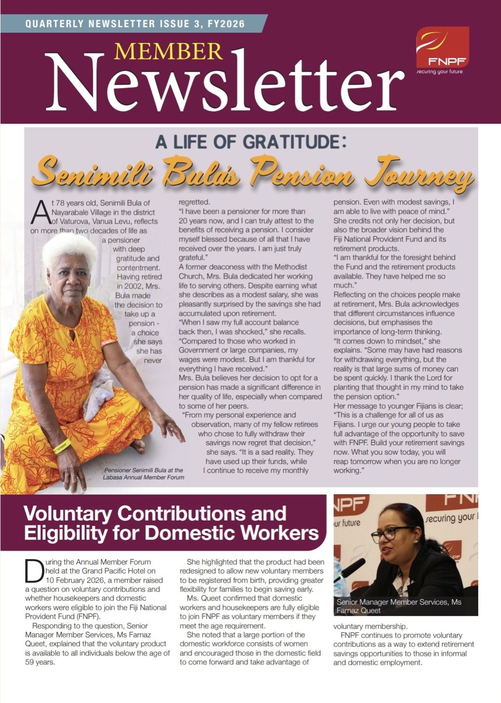 Fiji National Provident Fund Facebook ad: Stay informed about your retirement savings and the…