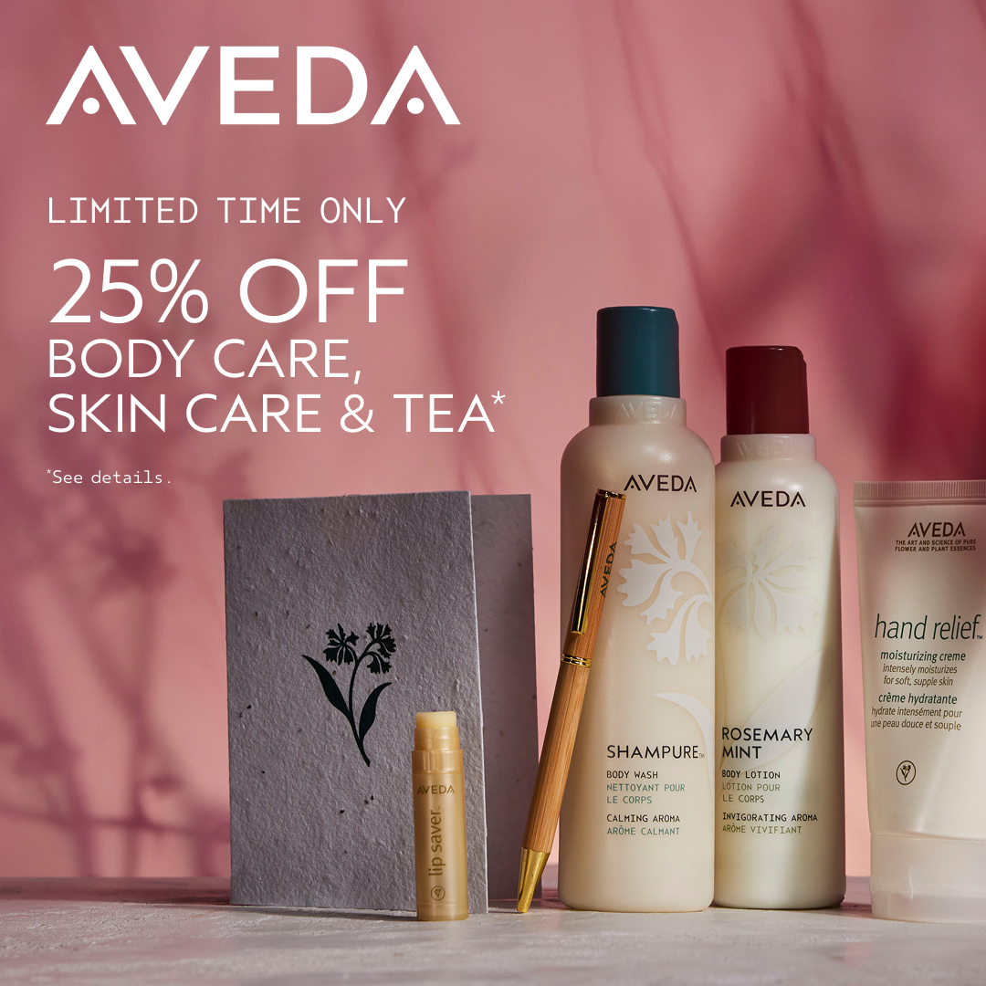 Aveda Facebook ad from May 6, 2026