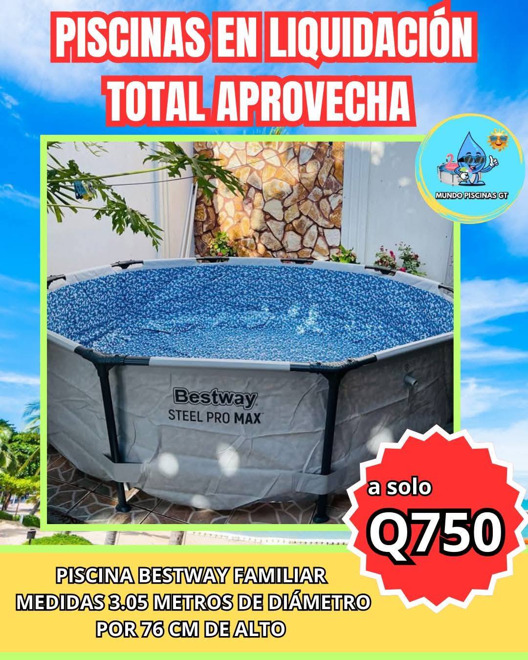 Mundo Piscinas Gt Facebook ad: LIQUIDACIÓN TOTAL EN PISCINAS APROVECHA A QUEDARTE CON…