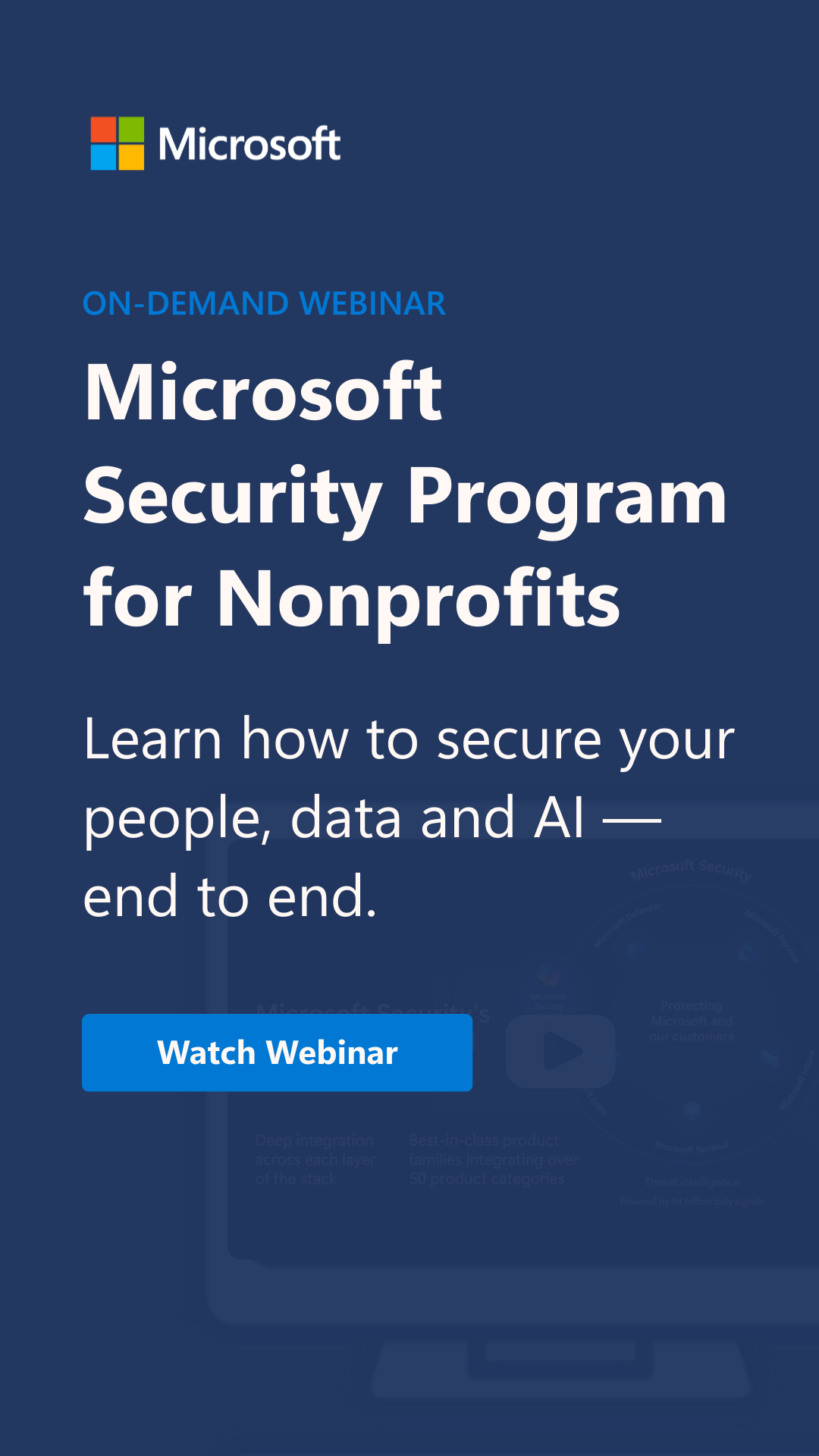 Microsoft for Nonprofits Facebook ad