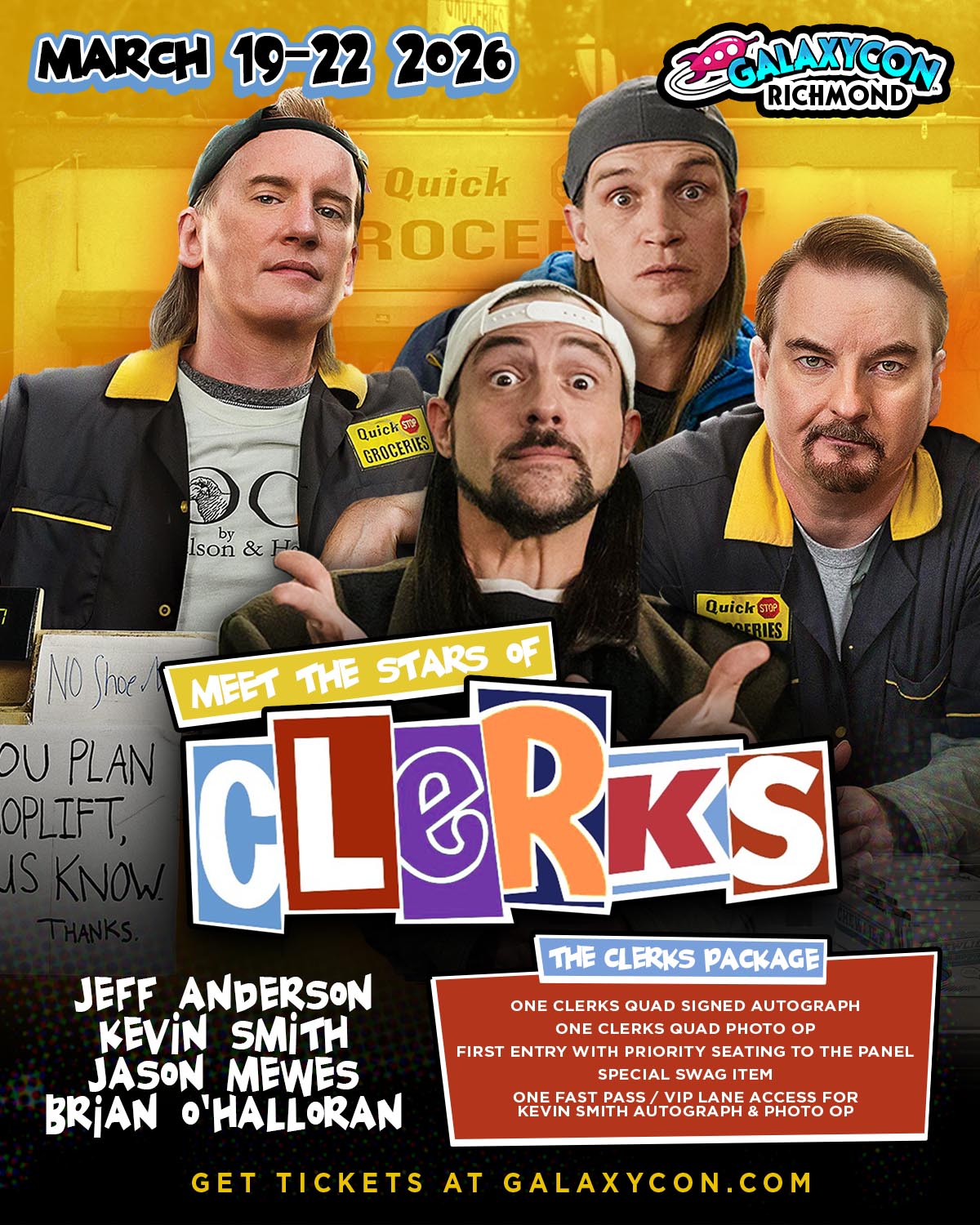GalaxyCon Richmond Facebook ad: The Clerks Cast is making a Quick Stop…