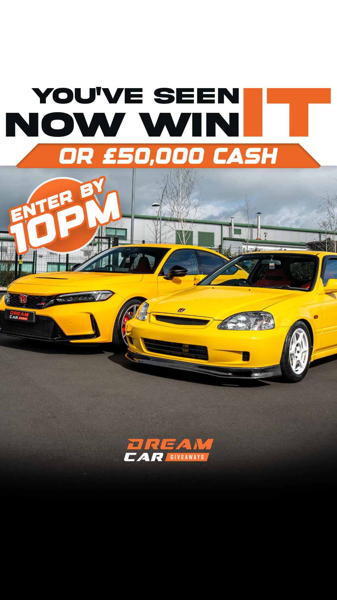 Dream Car Giveaways Facebook ad