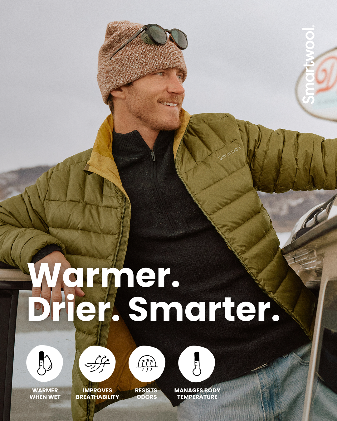 Smartwool Facebook ad: New Winterloft Jacket