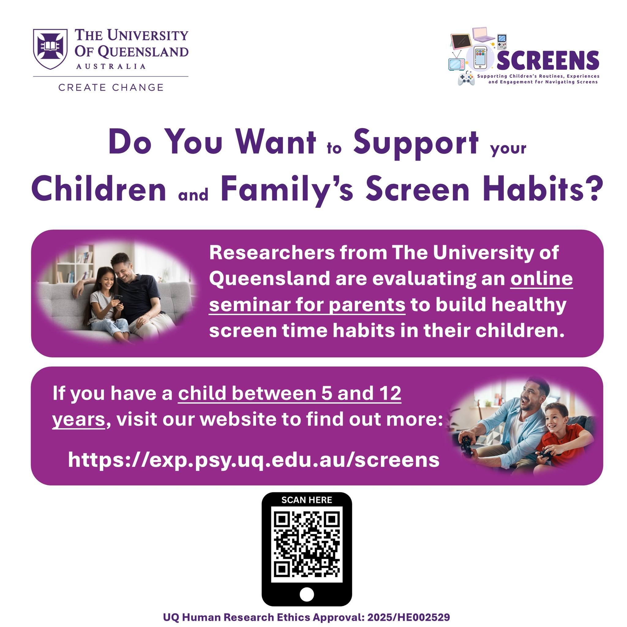 Screens research project Facebook ad