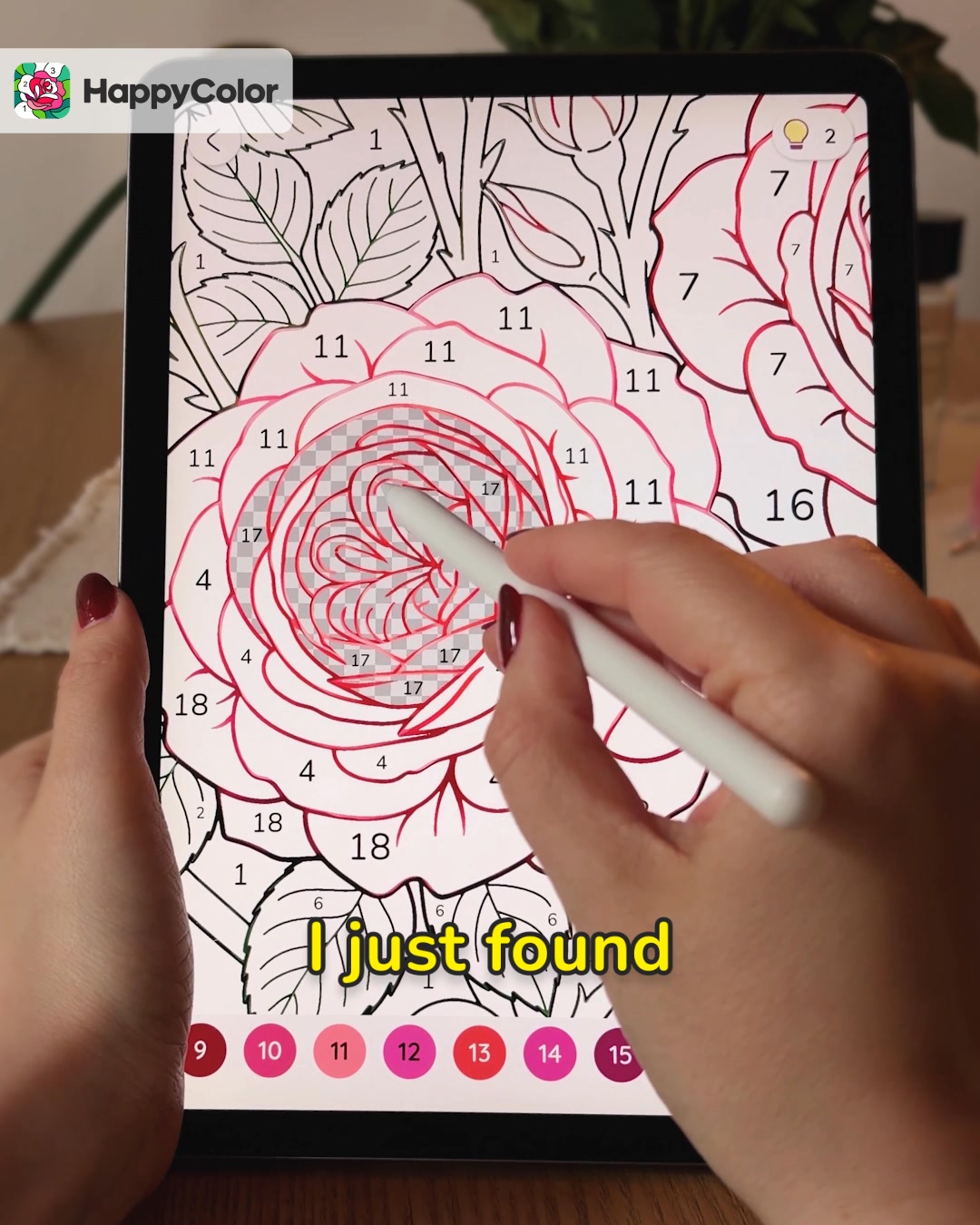 Happy Color - Color by Number Facebook ad: Take a moment to relax