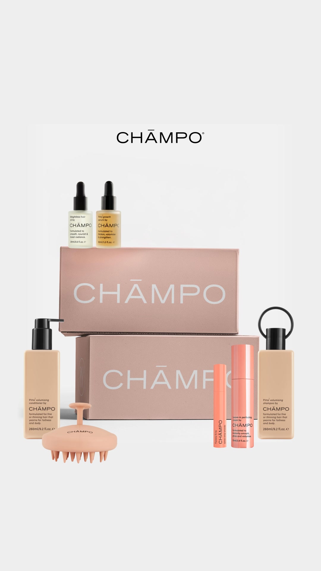 Chāmpo Haircare Facebook ad from Aug 25, 2026